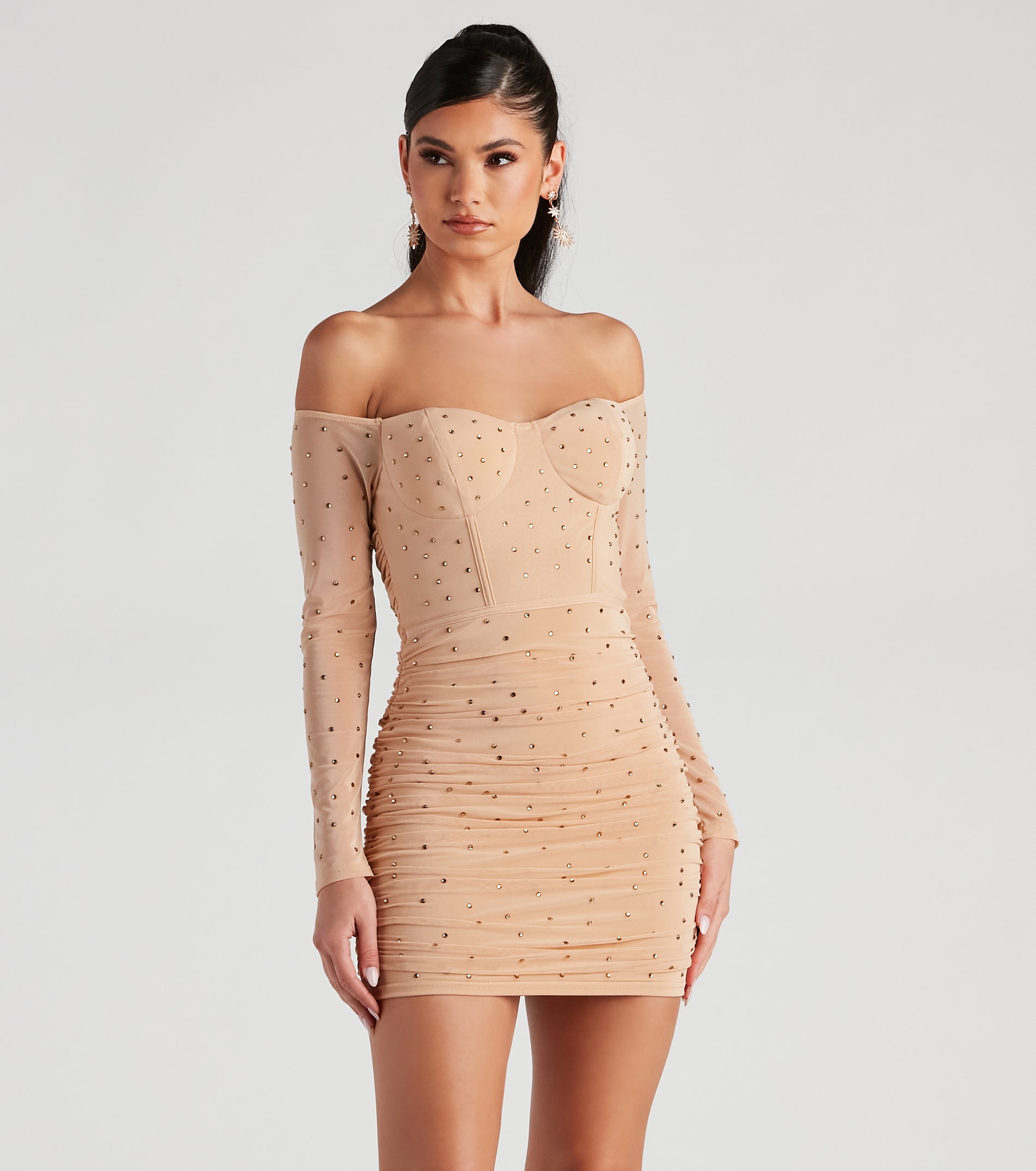 Mesh It Up Sweetheart Corset Mini Dress