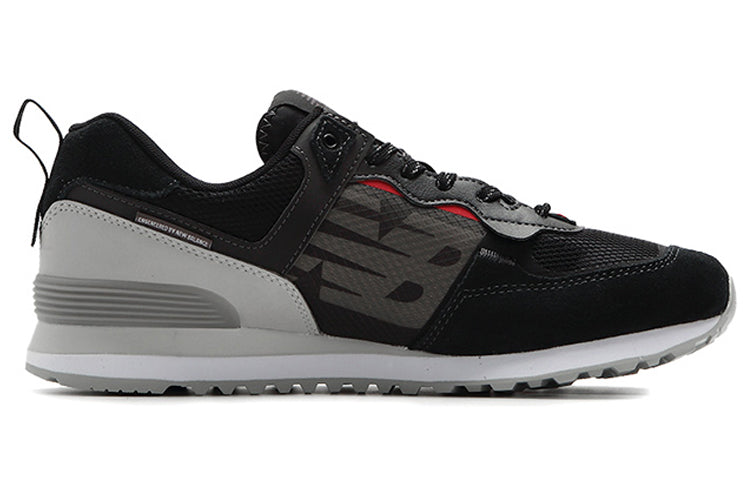 New Balance 574 Shoes Black/Grey/Red ML574ISE