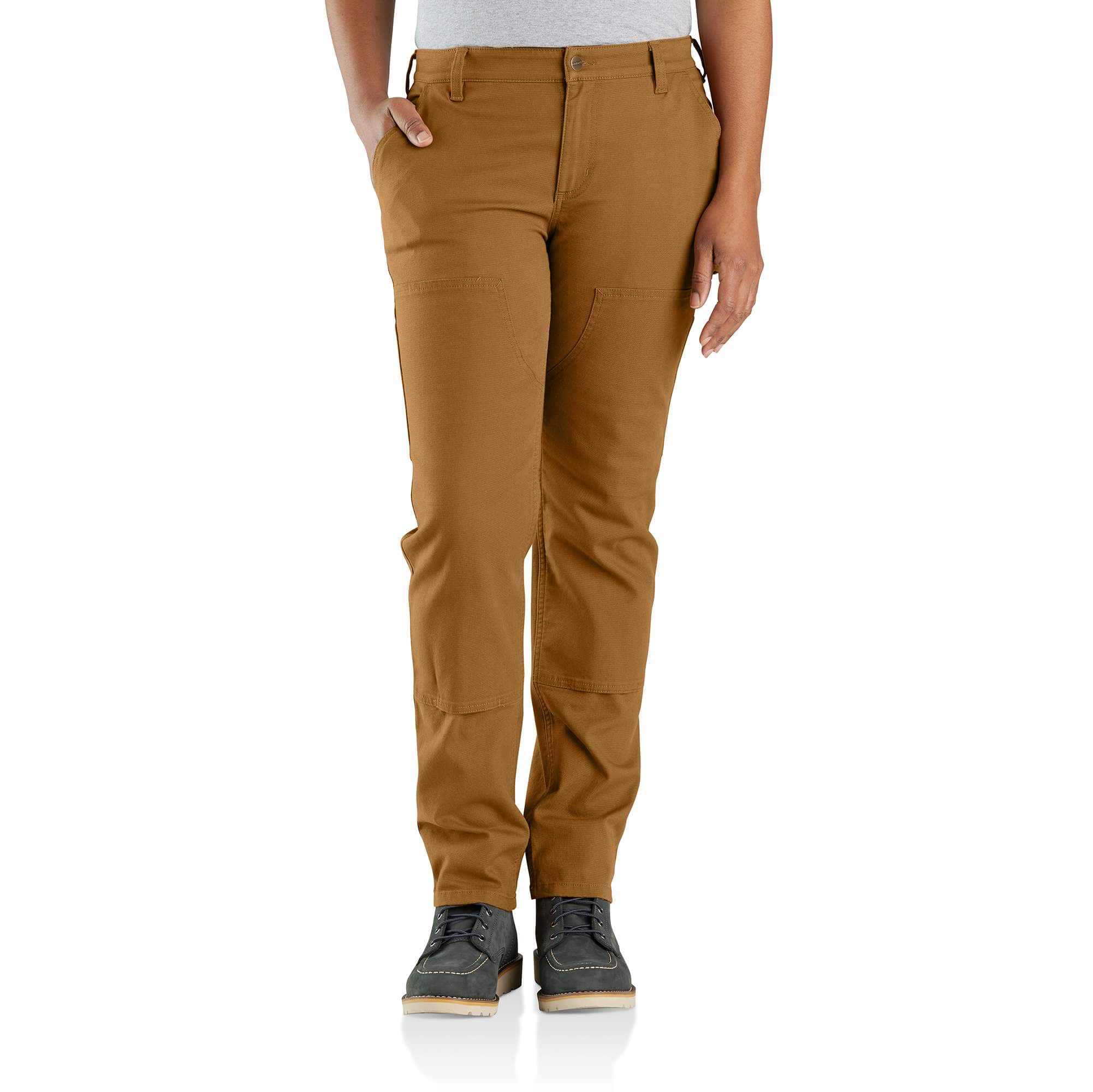 Carhartt Women's Rugged Flex® Double-Front Canvas Pant_Carhartt Brown