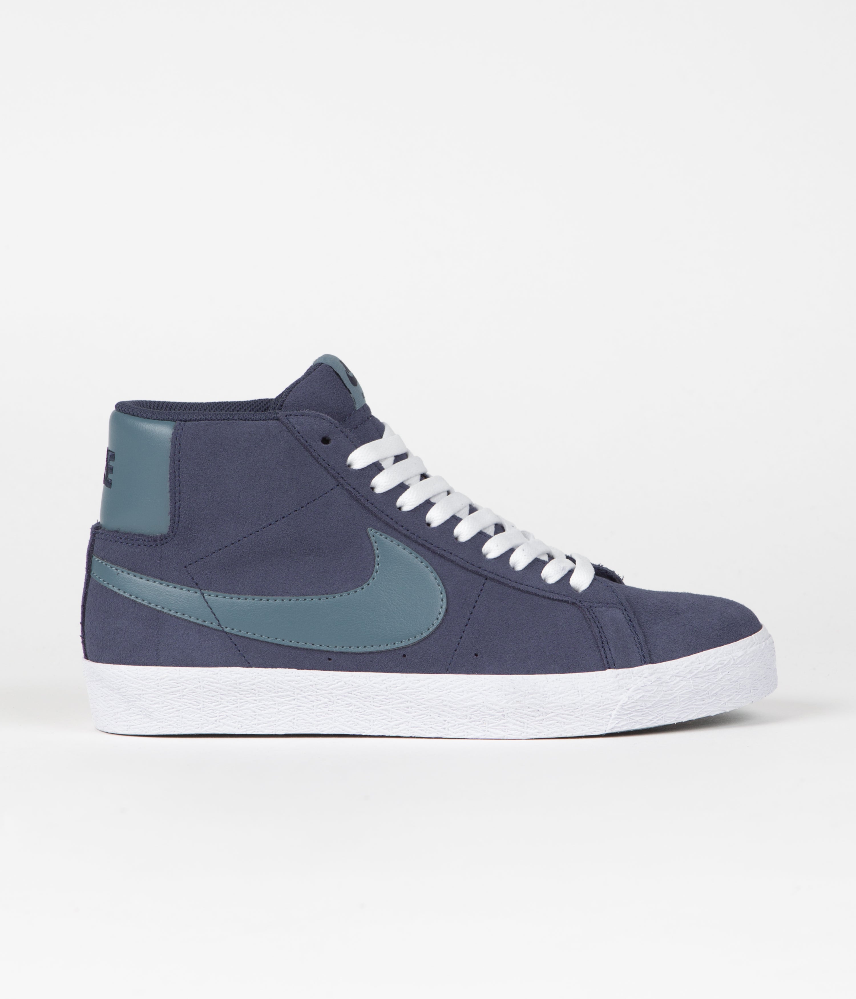 Nike SB Blazer Mid Shoes - Midnight Navy / Noise Aqua - Midnight Navy