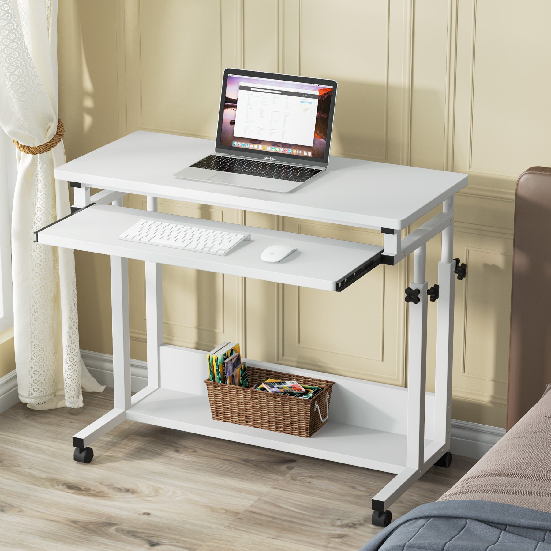 Height Adjustable Desk, Rolling Standing Desk Portable Desk