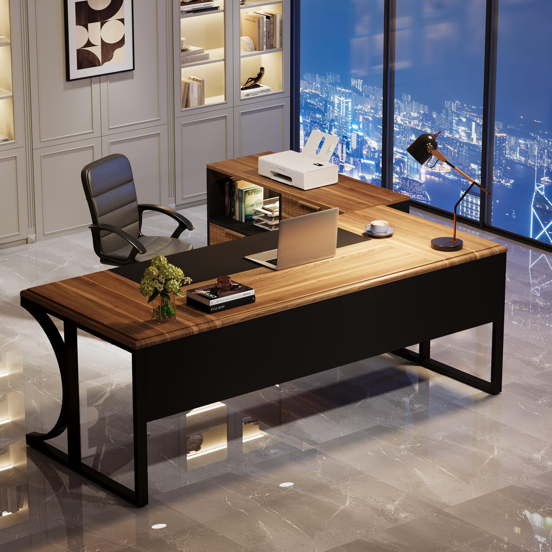 L-Shaped Executive Desk, 63