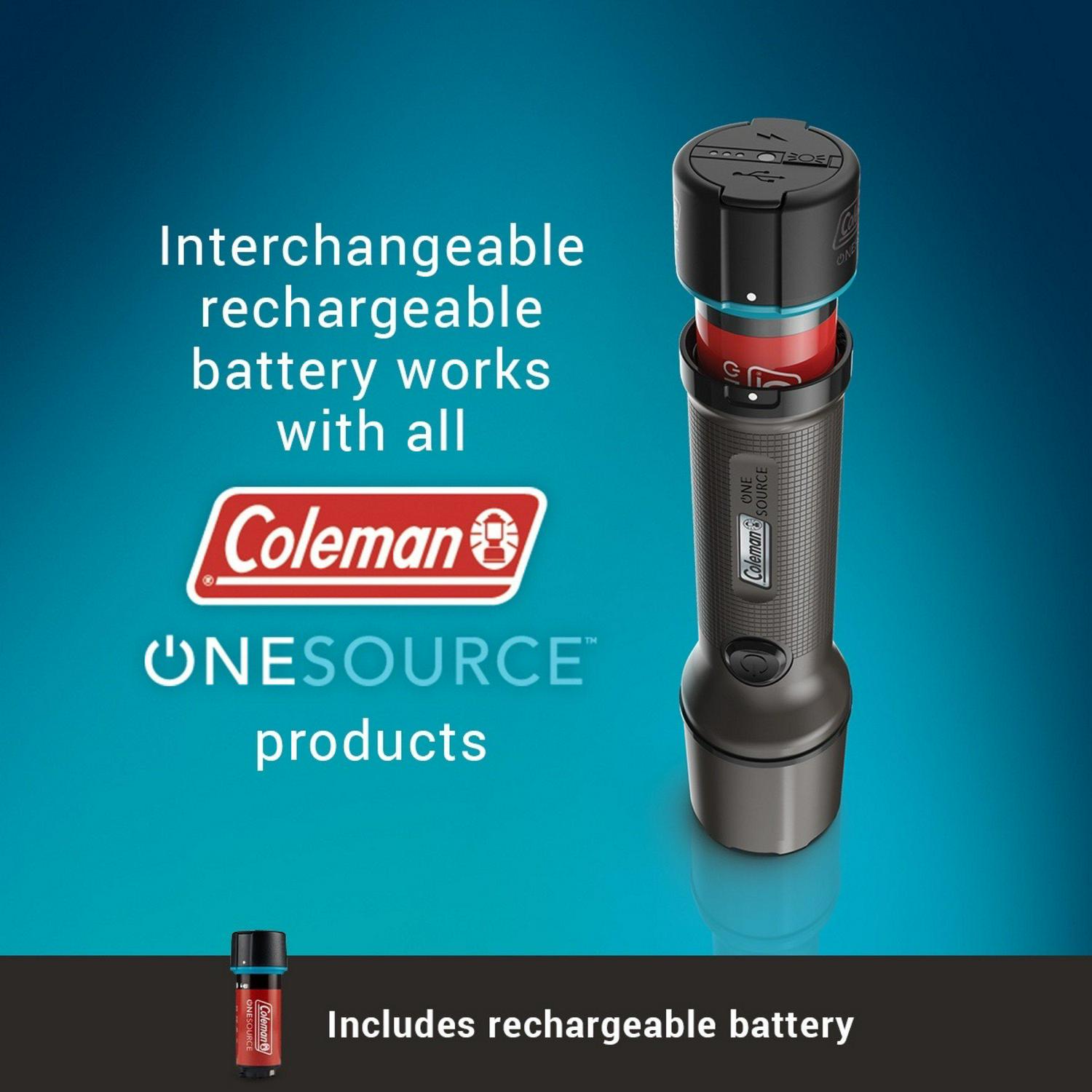 ColemanA OneSourcea c 1000 Lumens LED Flashlight and Rechargeable Lithium-Ion Battery