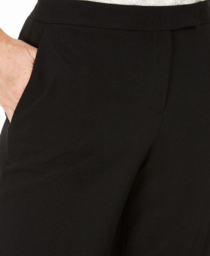 Tab-Waist， Straight-Fit Modern Dress Pants， Regular and Petite Sizes
