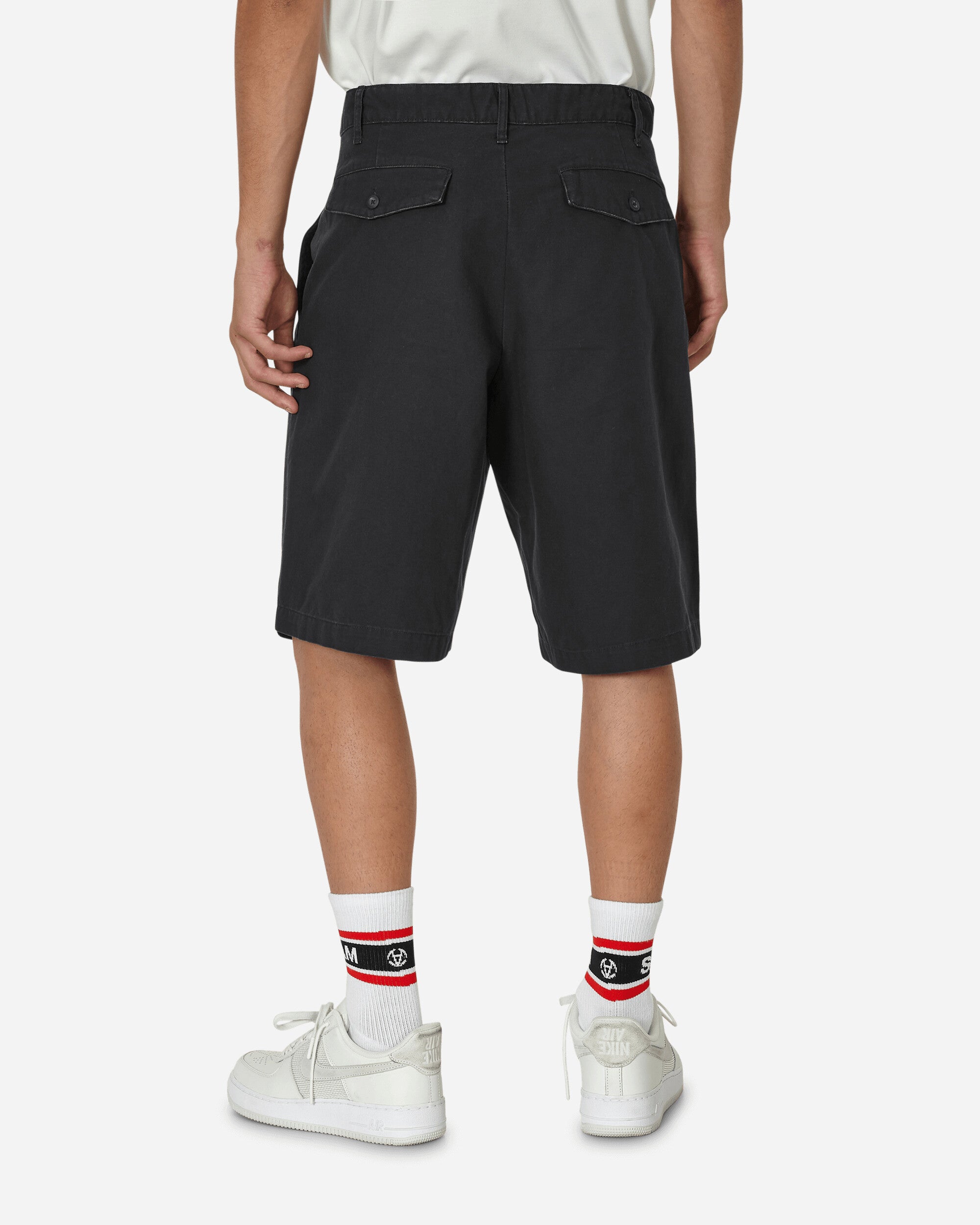 Pleated Chino Shorts Black