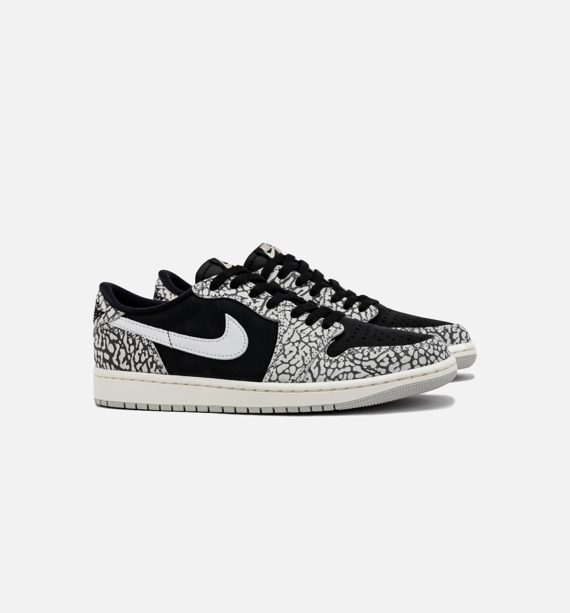 Air Jordan 1 Retro Low OG Black Cement Mens Lifestyle Shoe - Black/Grey