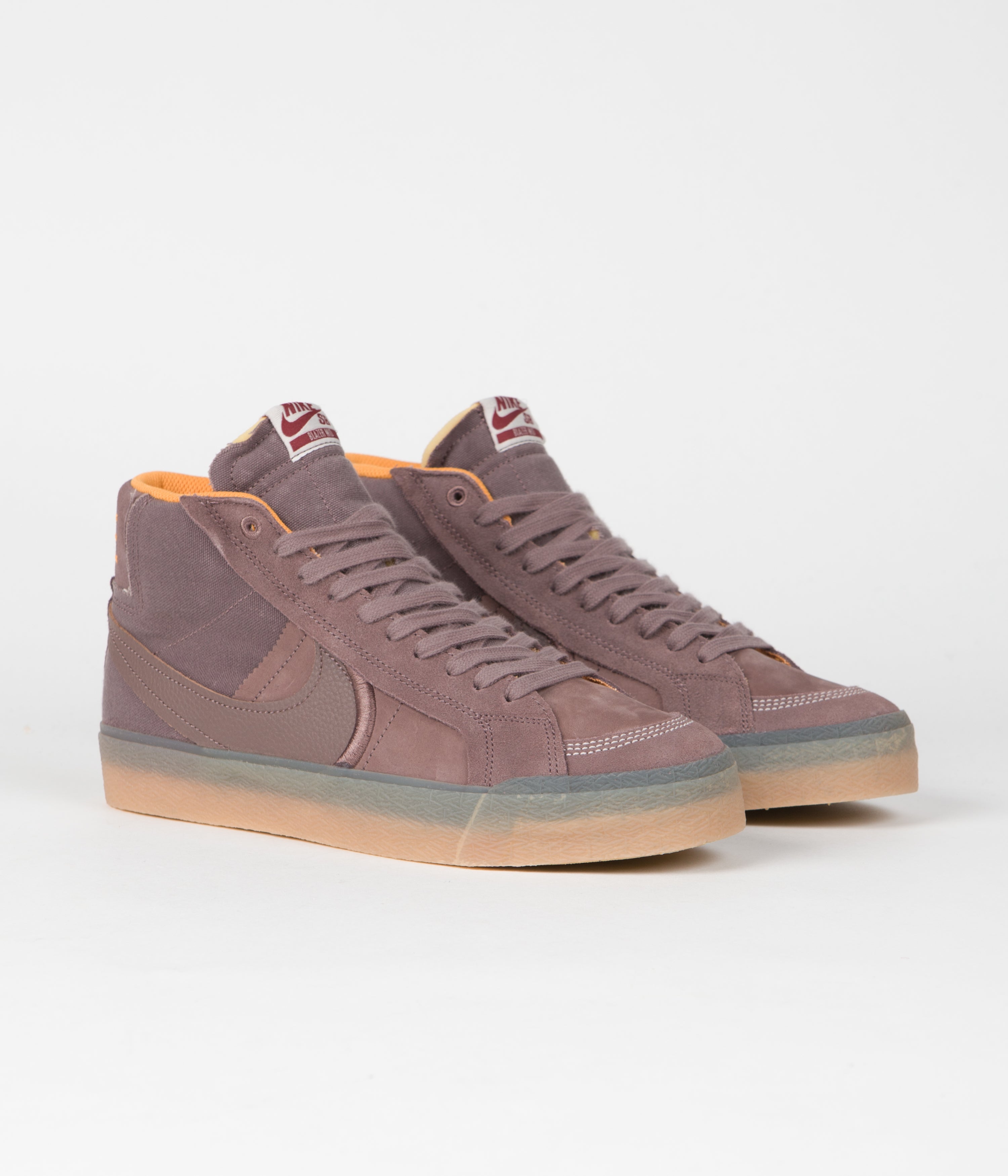 Nike SB Blazer Mid Premium Shoes - Plum Eclipse / Plum Eclipse - Kumquat