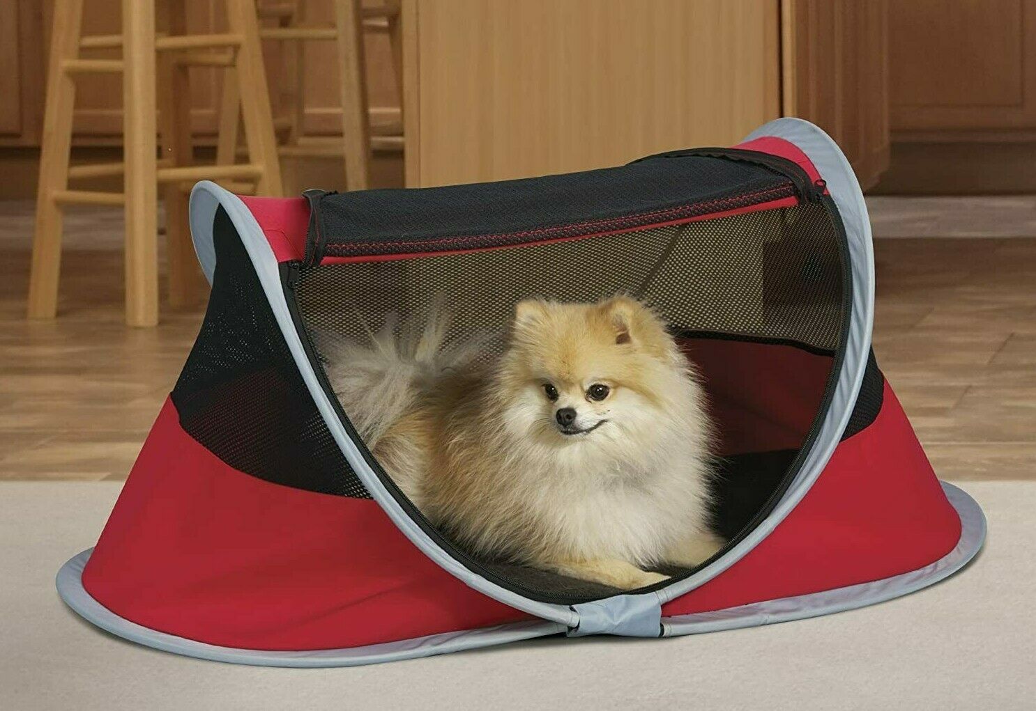 Folding Soft Dog Crate Pet Kennel Crate- Pop-up Bed Indoor and Outdoor Pet House Cot Portable -Great for Travel