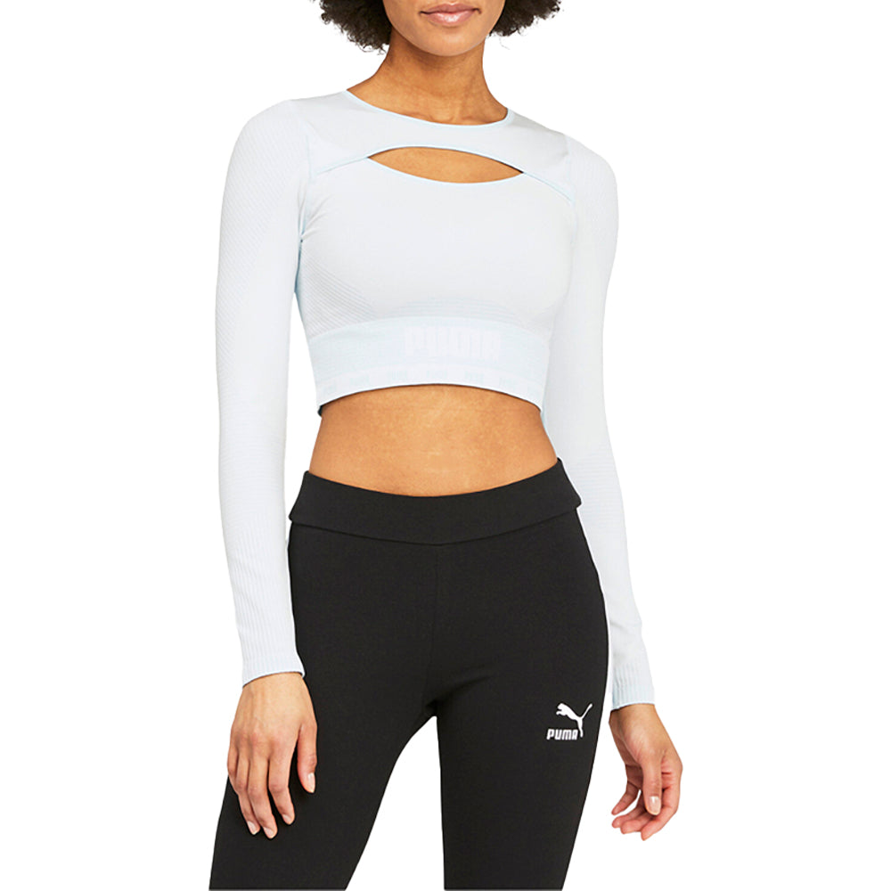 Formknit Seamless Training Crop Top Long Sleeve Athletic T-Shirt