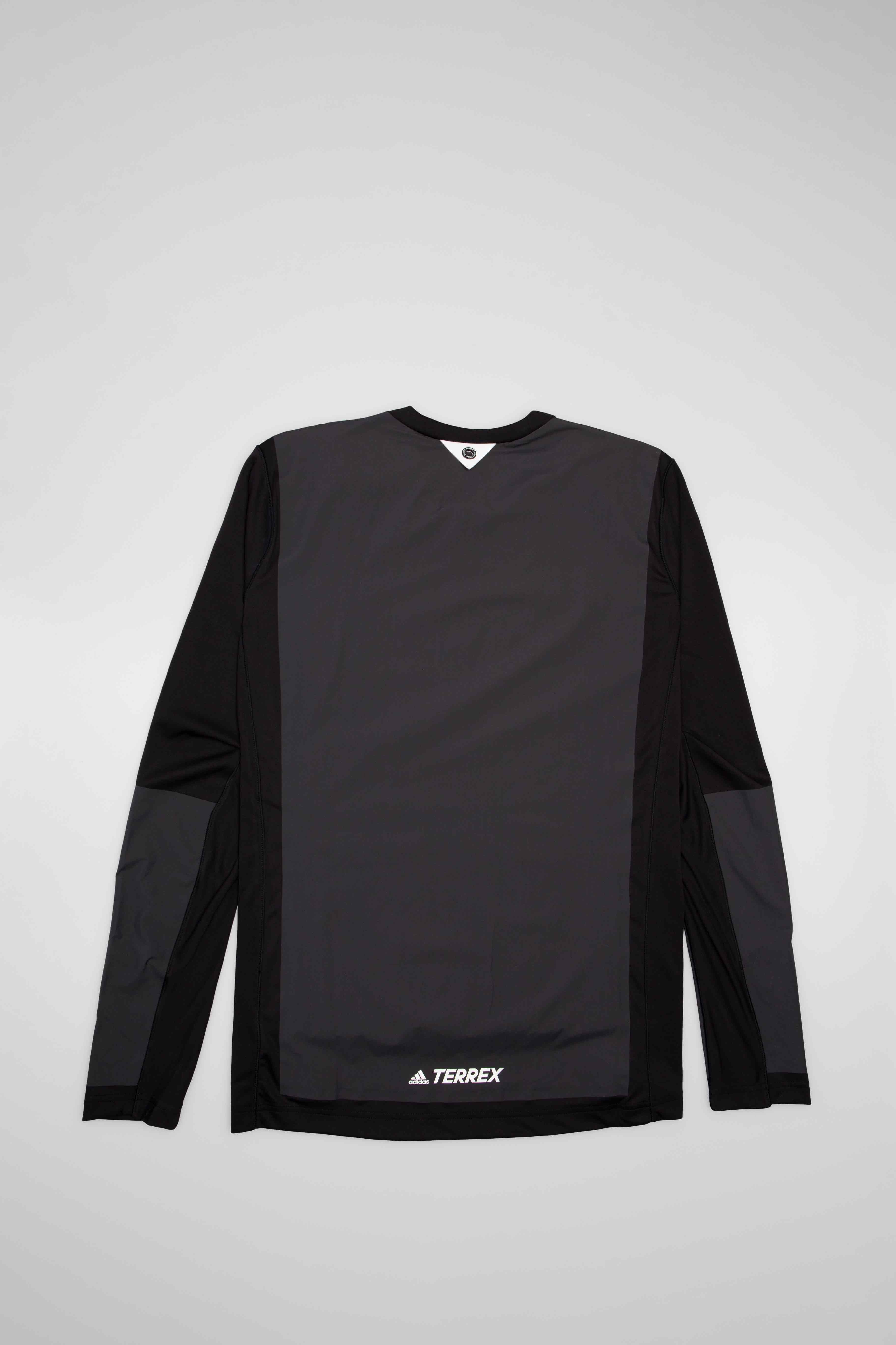 Agravic Bonded Long Sleeve Mens T-Shirt - Black/White