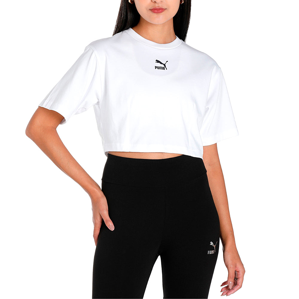 Dare To Cropped Relaxed Crew Neck Short Sleeve T-Shirt