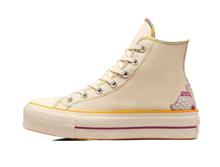 s Converse Chuck Taylor Hi Plataforma (Dia De Los Muertos) Womens Beige