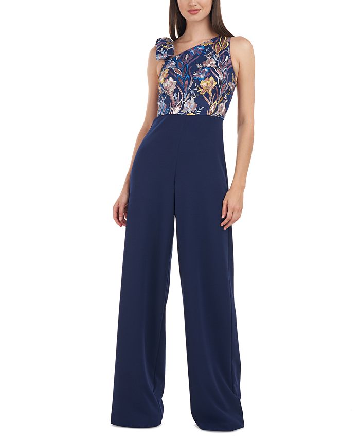Women's Floral Embroidered Palazzo Jumpsuit