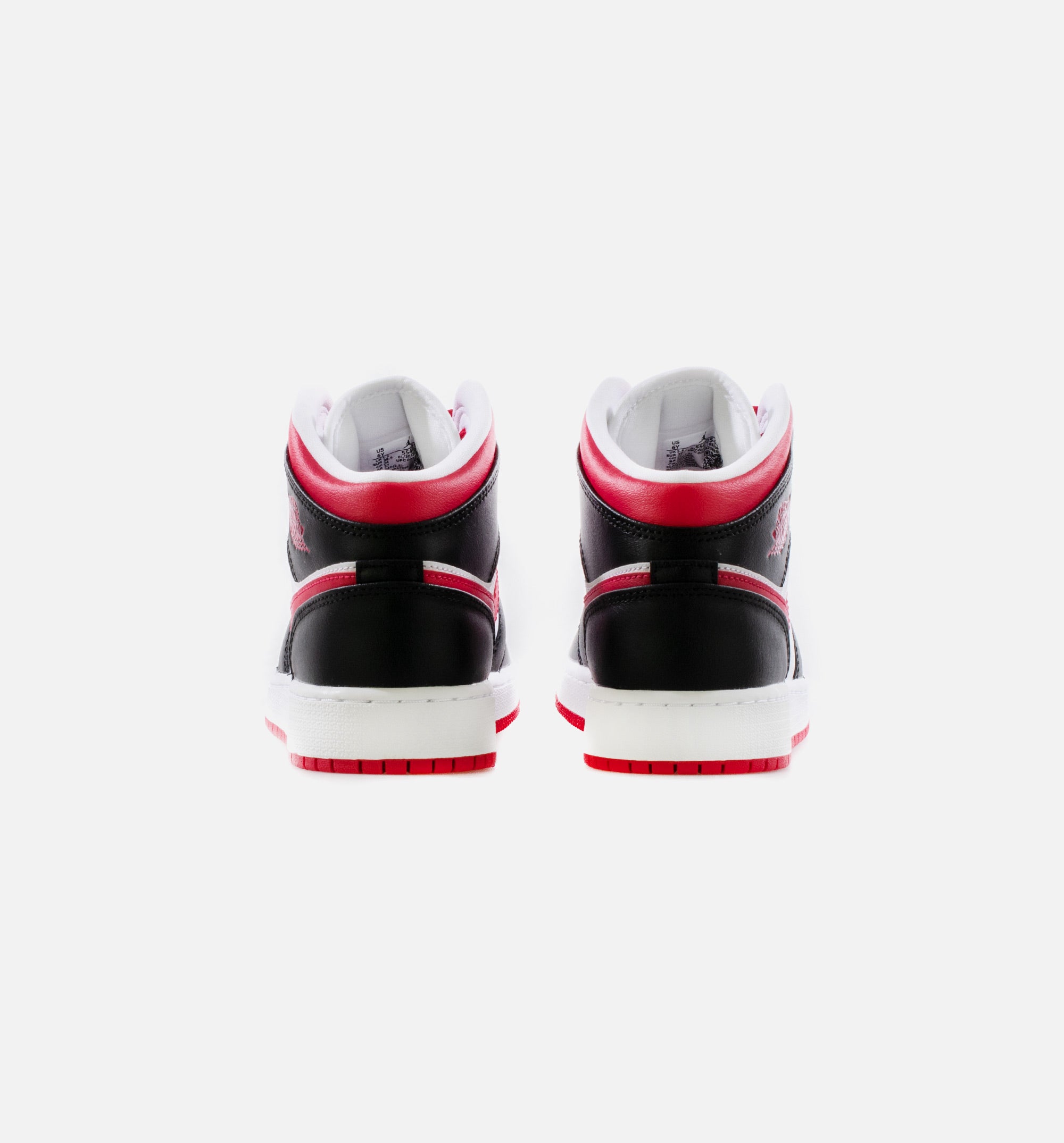 Air Jordan 1 Mid Very Berry Grade School Lifestyle Shoe - Black/White/Berry