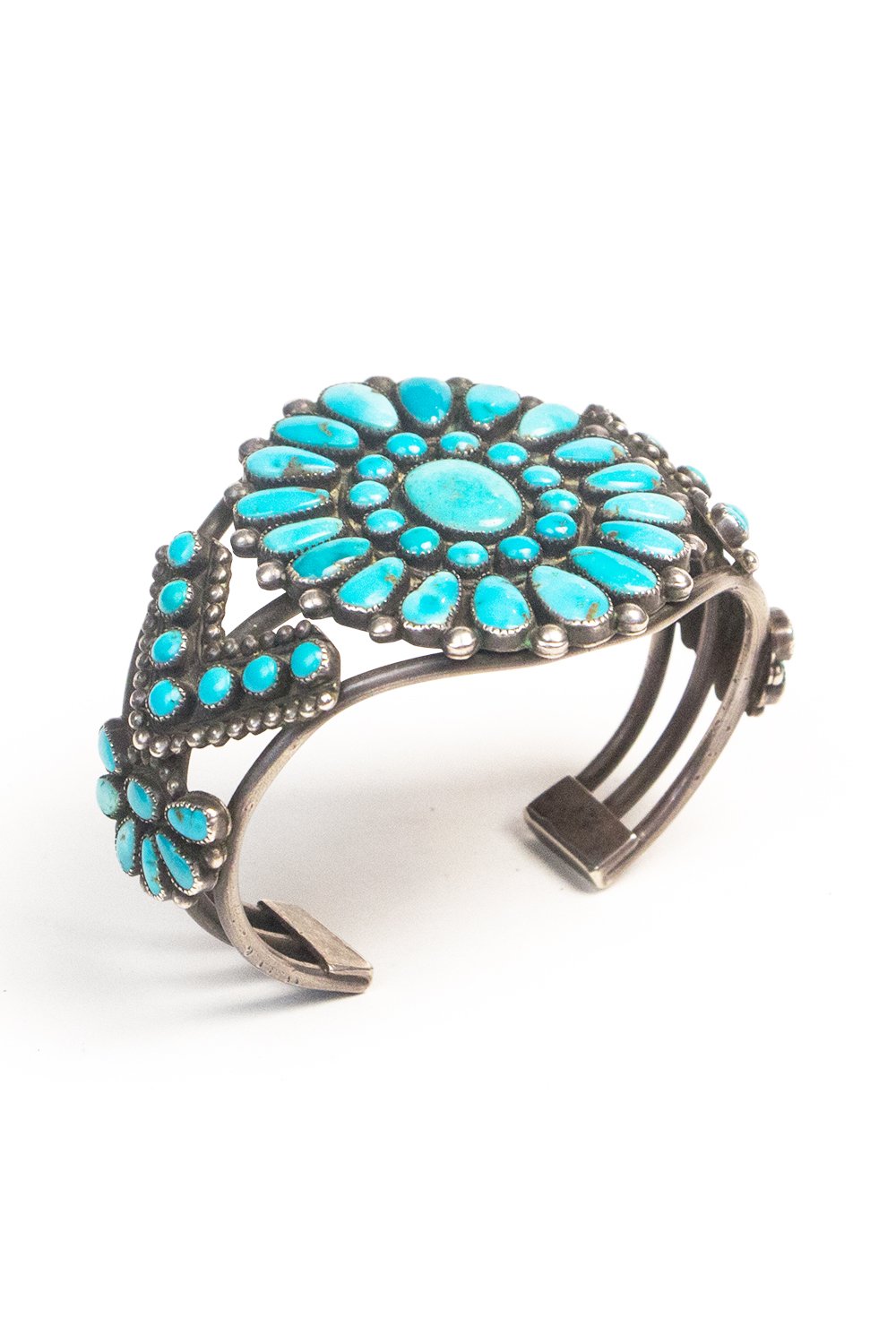Cuff, Cluster, Turquoise, Vintage, 1940's, 2581