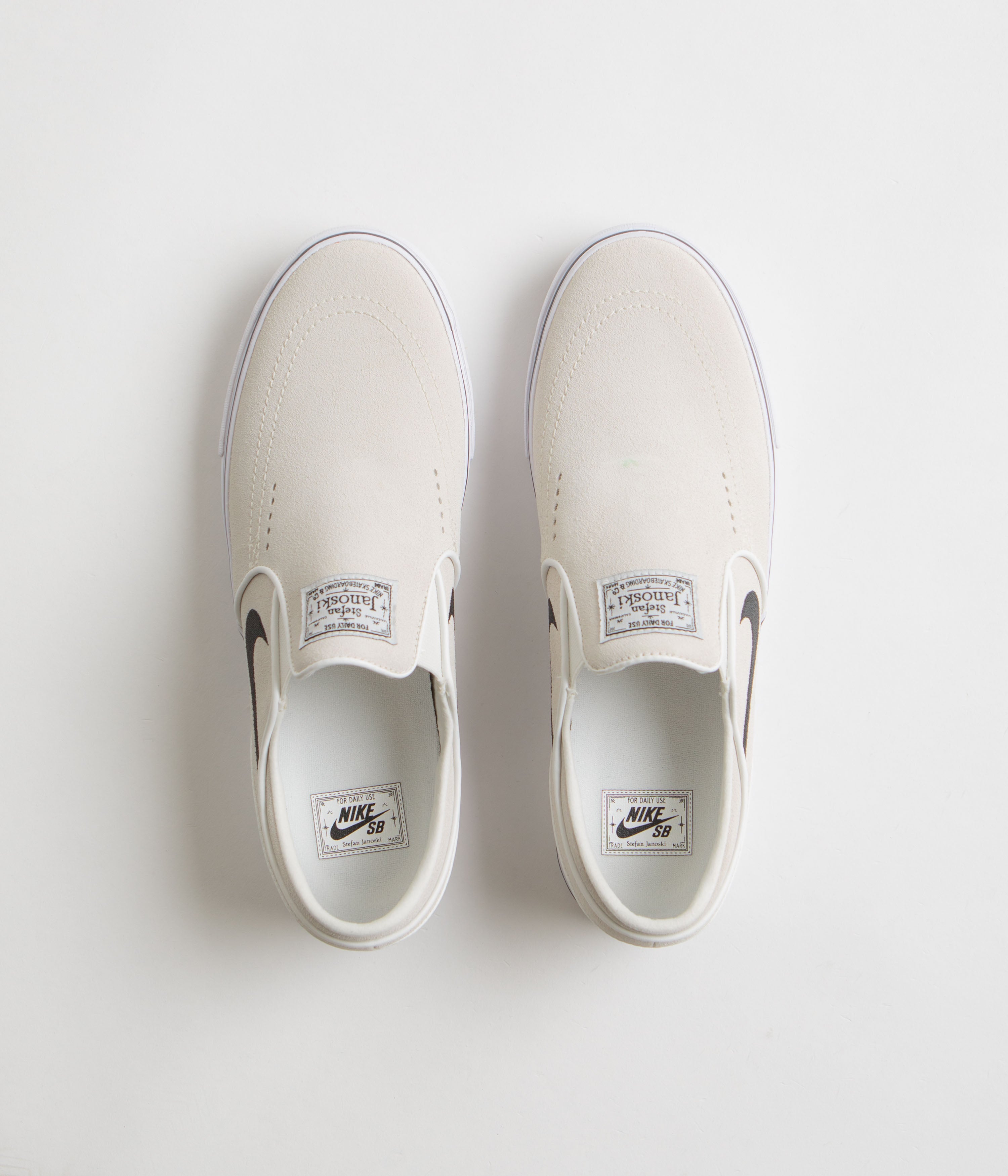 Nike SB Janoski+ Slip Shoes - Summit White / Black - Summit White - White