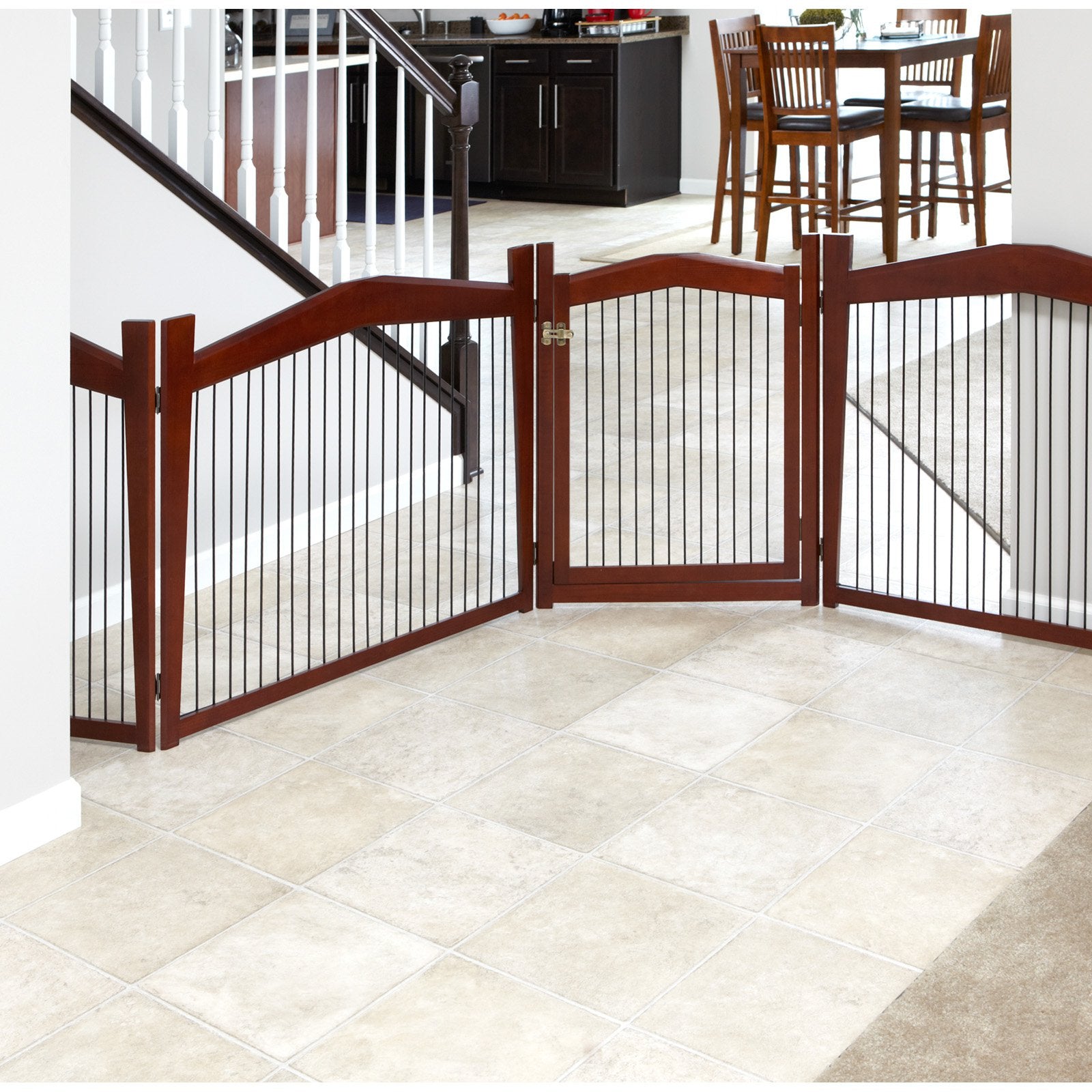 Zoovilla 2 in 1 Single-Door Wooden Dog Crate and Gate， Large， 39