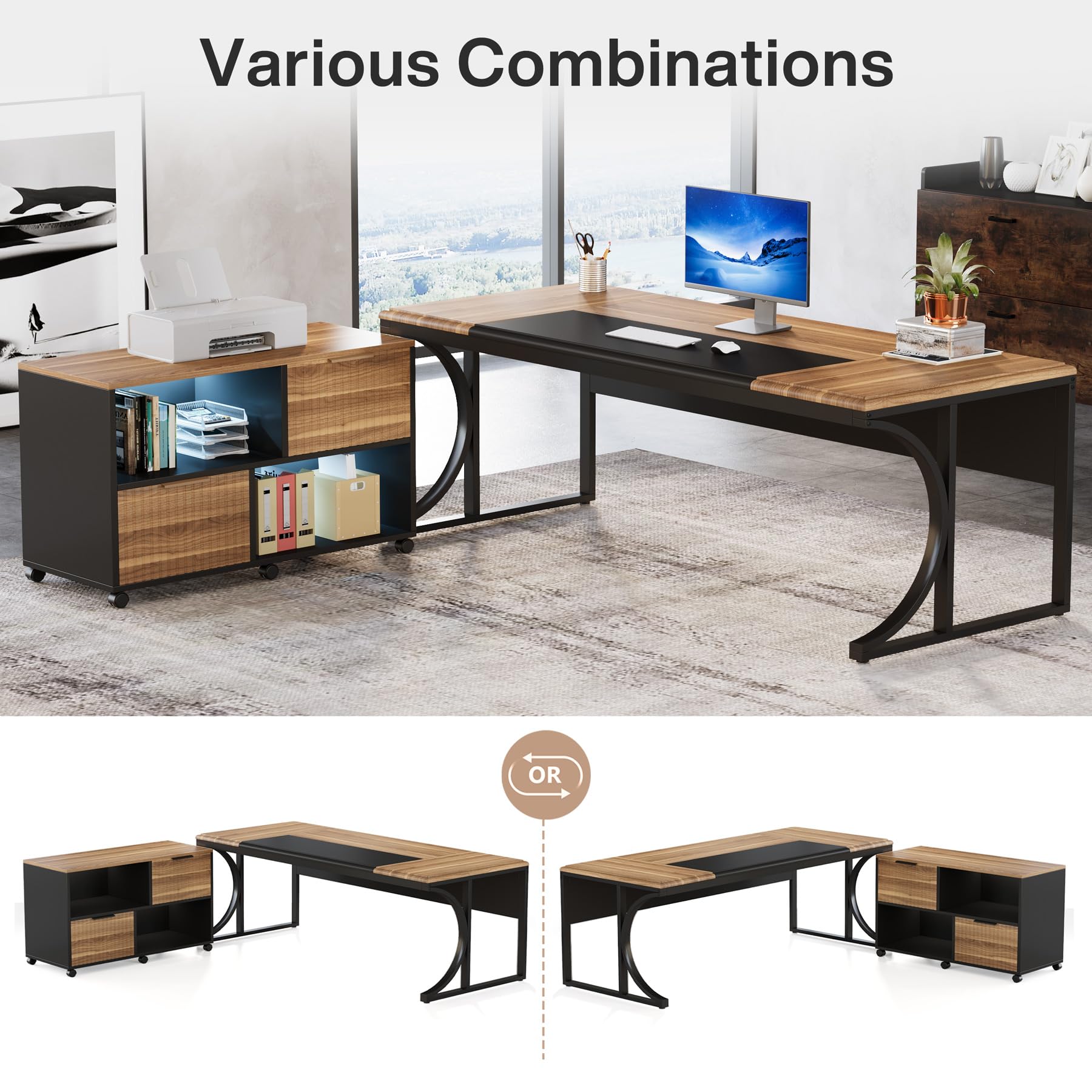 L-Shaped Executive Desk, 63