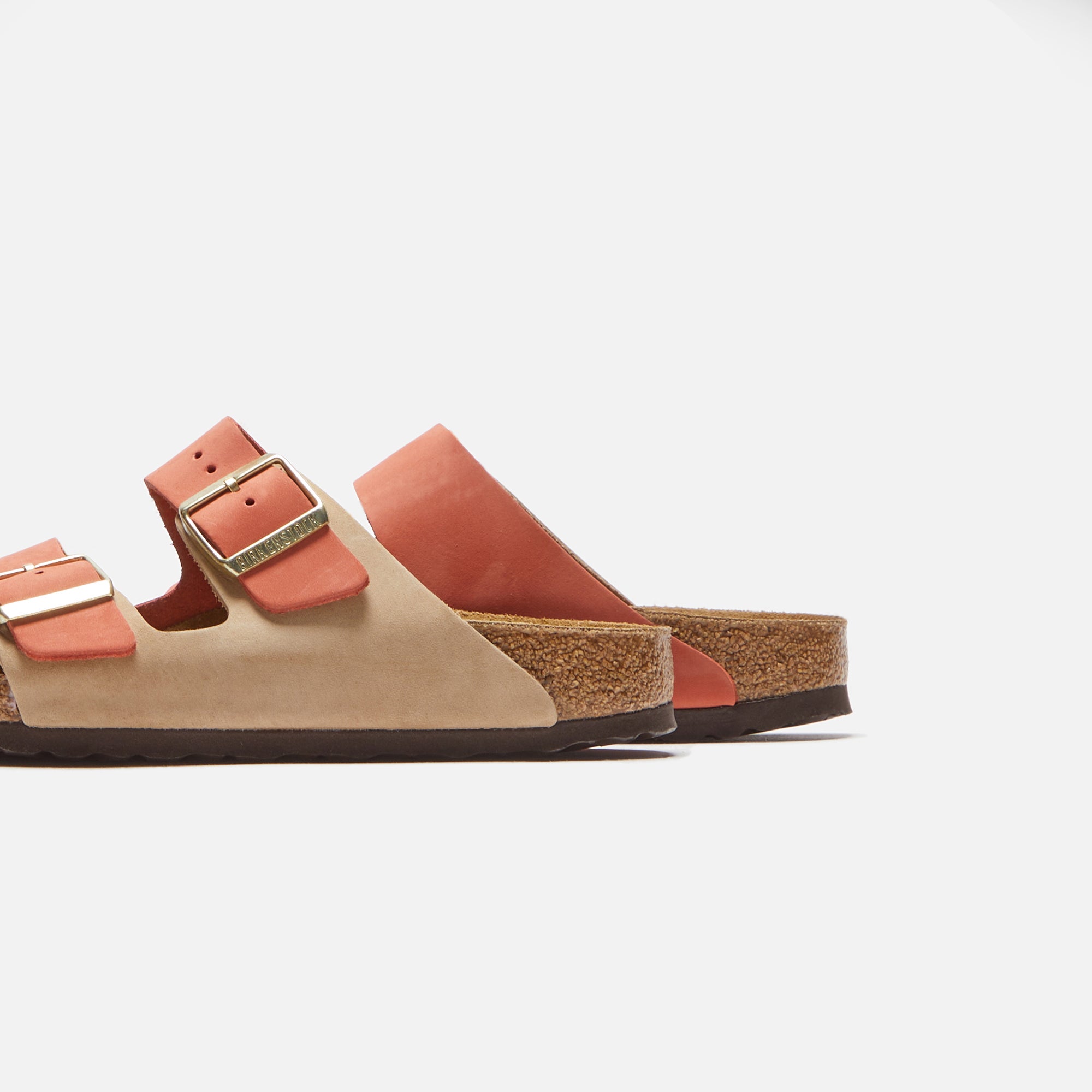 Birkenstock WMNS Arizona Nubuck - Sandcastle / Mars Red