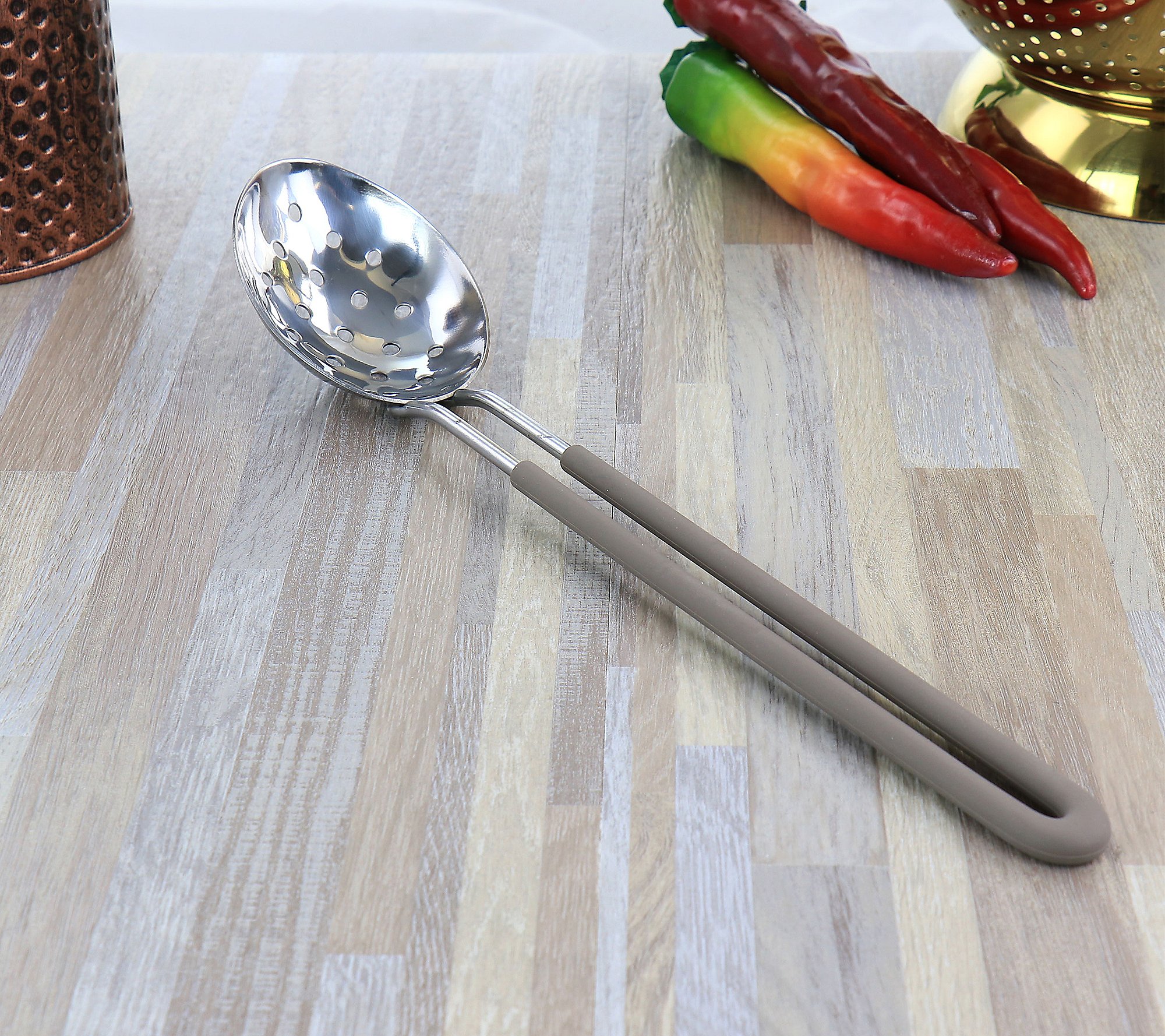 Martha Stewart Stainless Steel Slotted Spoon wi th Thin Handle