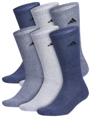 adidas Men's Athletic Cushioned 6-Pack Crew Socks