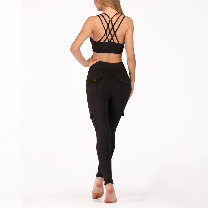 Women's Pocket Sexy Stretch Leggings Fitness Track Pants