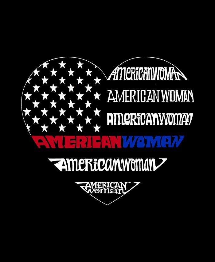 Women's American Woman Word Art Crewneck Sweatshirt