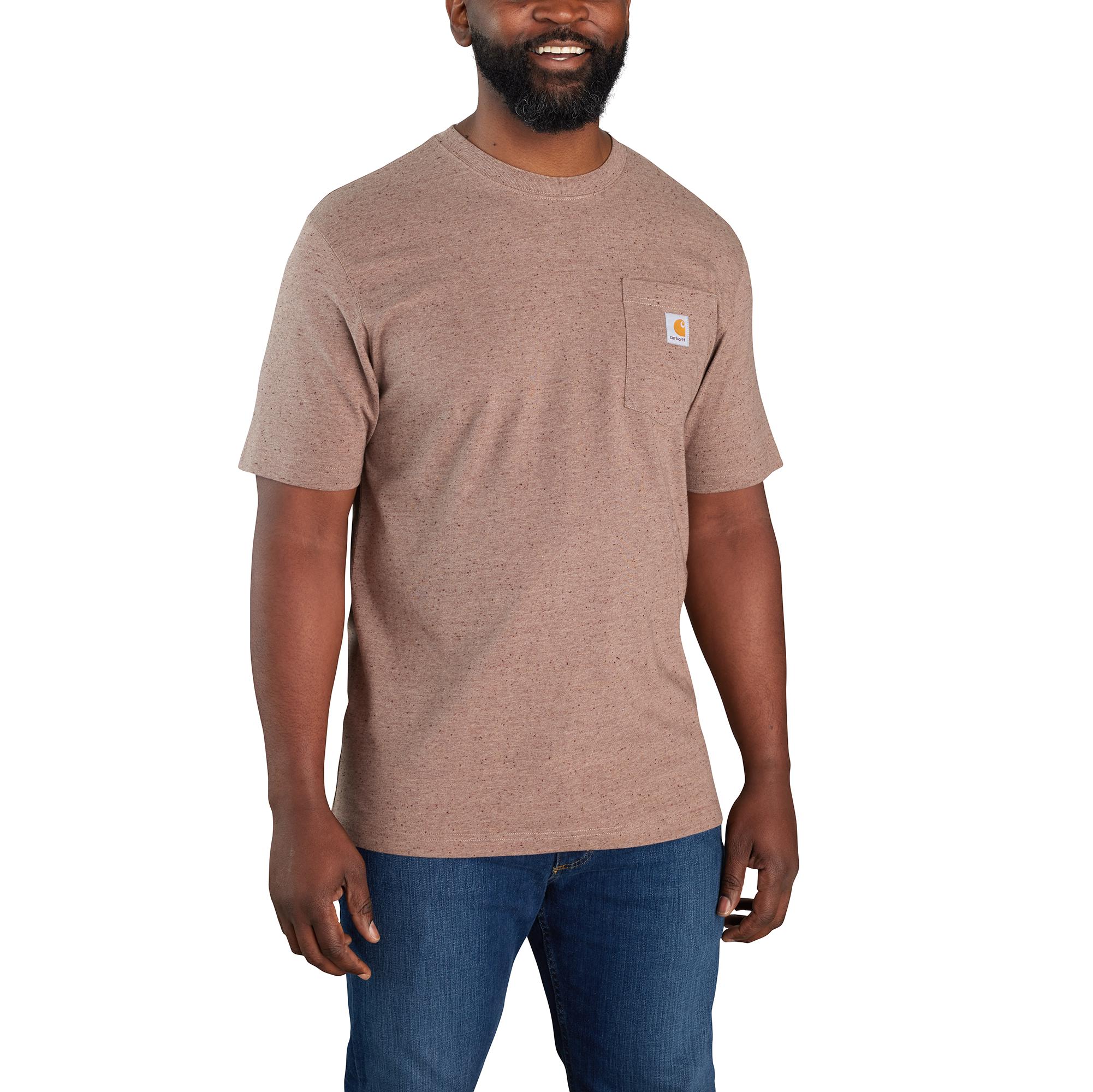 Carhartt Men's Short Sleeve Pocket T-Shirt_Ash Violet Heather Nep