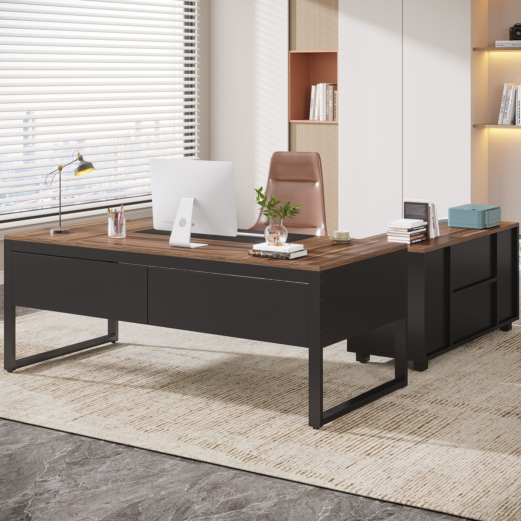 L-Shaped Executive Desk, 63