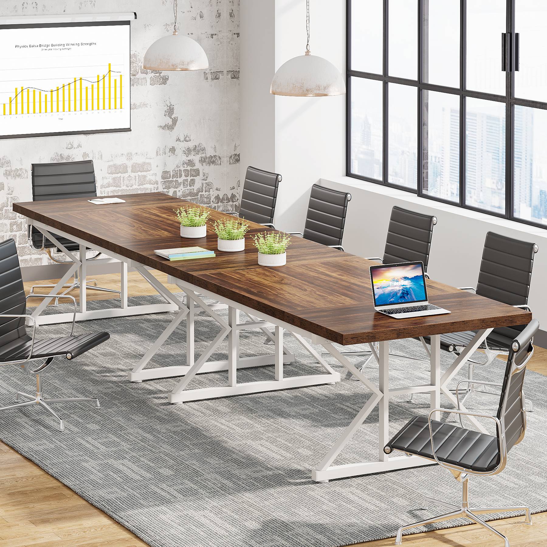 6FT Conference Table, Rectangle Meeting Room Table Executive Desk