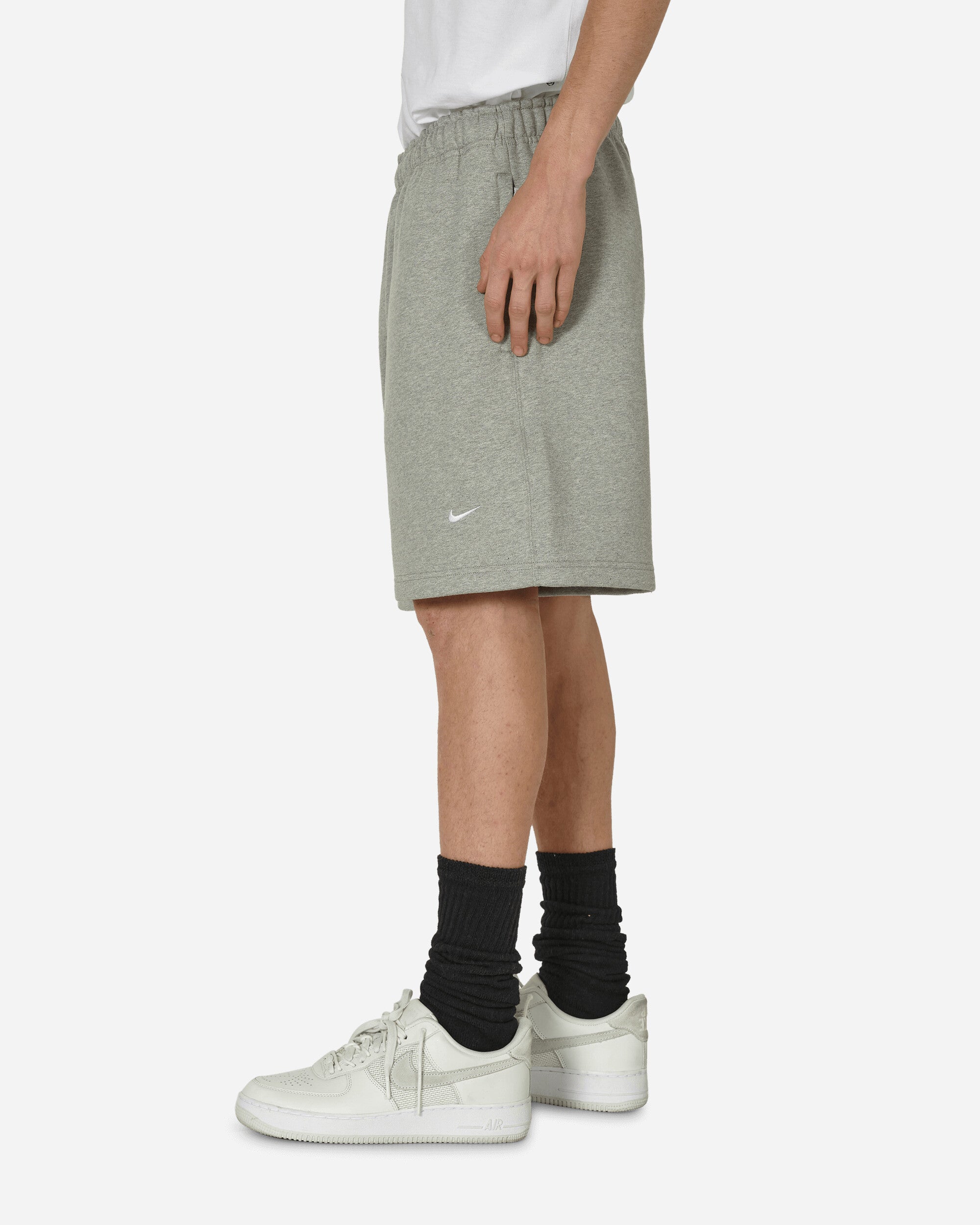 Solo Swoosh Fleece Shorts Grey Heather