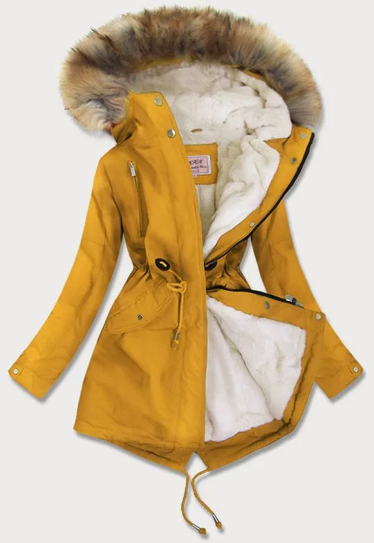 Teddy bear ladies winter parka coat