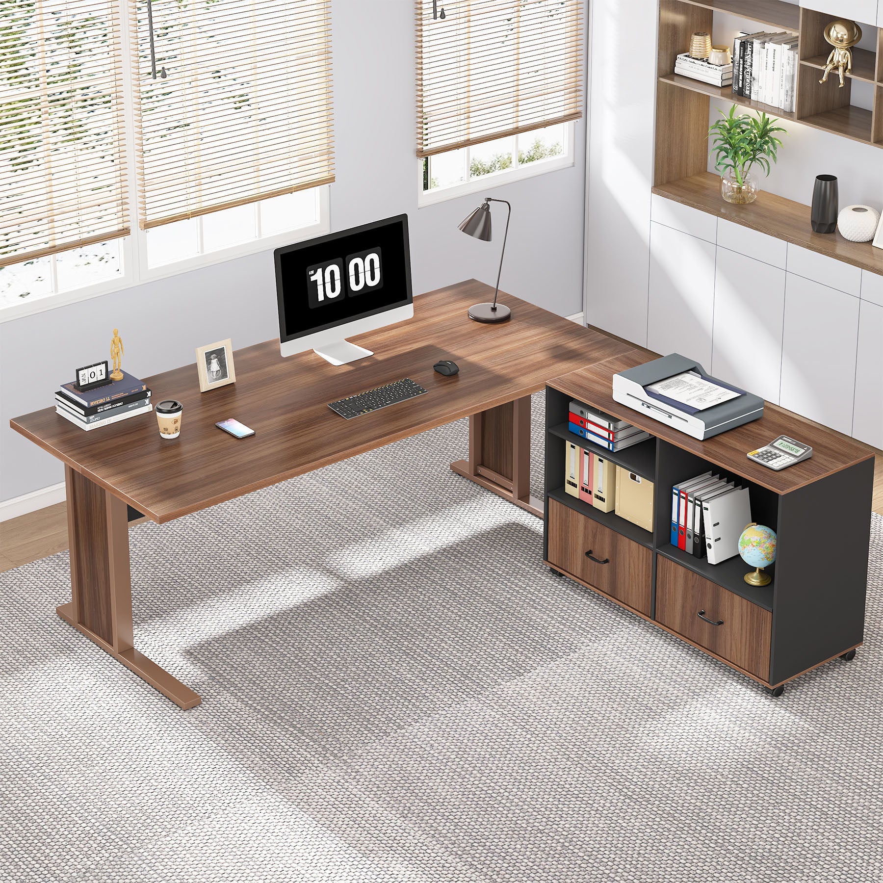 Large L-Shaped Desk, 63