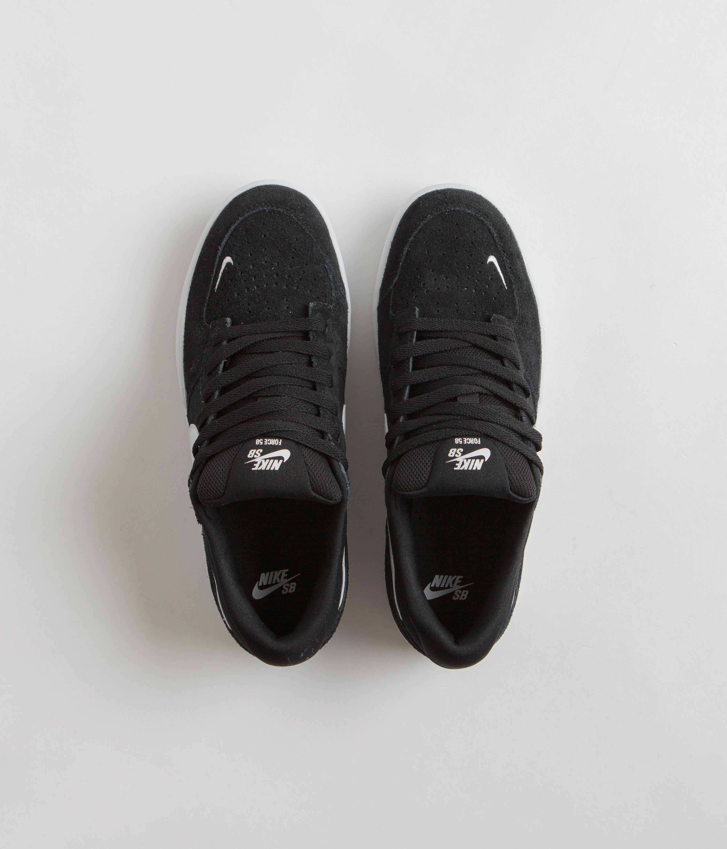 Nike SB Force 58 Shoes - Black / White - Black