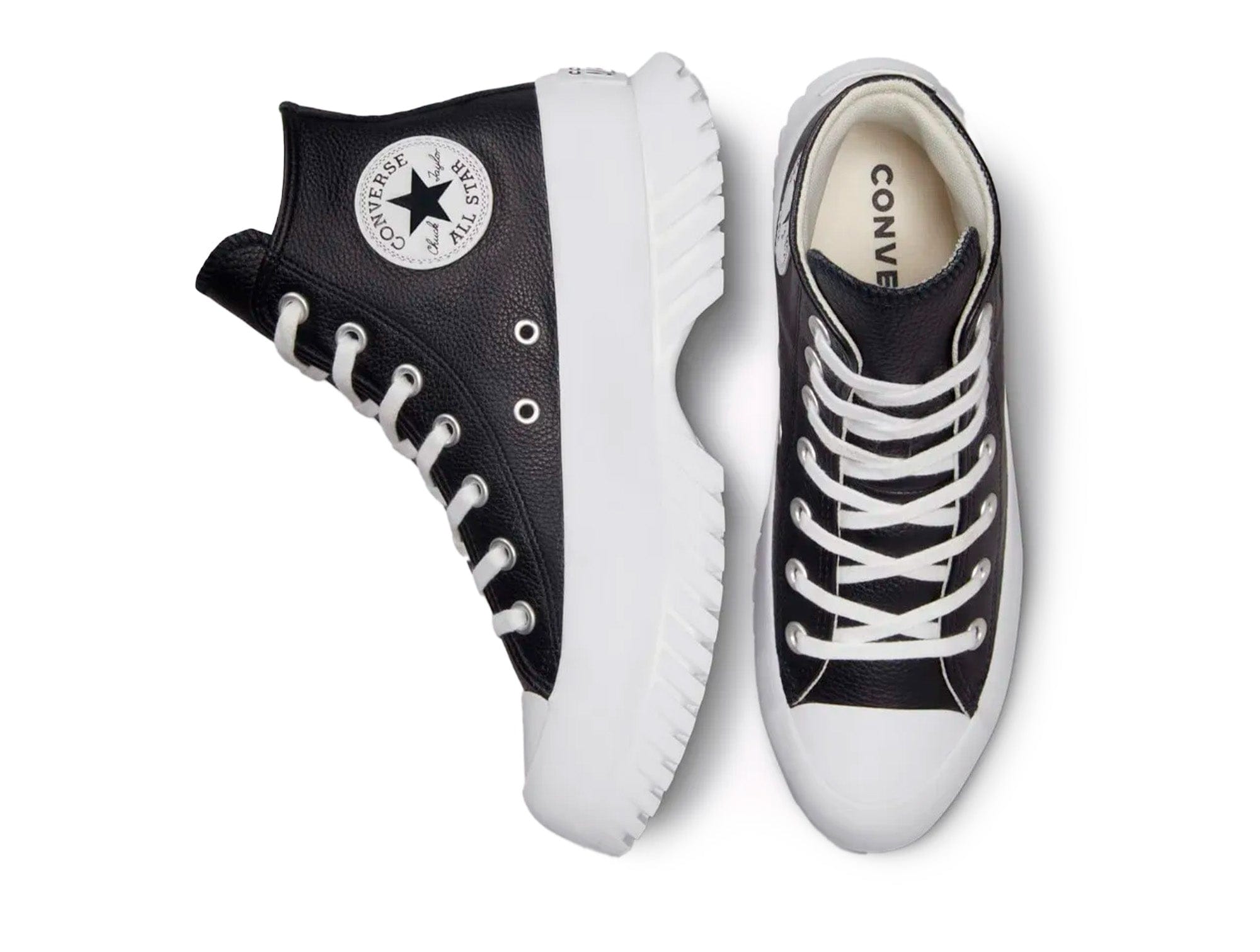 Converse Chuck Taylor Lugged 2 Plataforma Cuero Hi Womens Negro