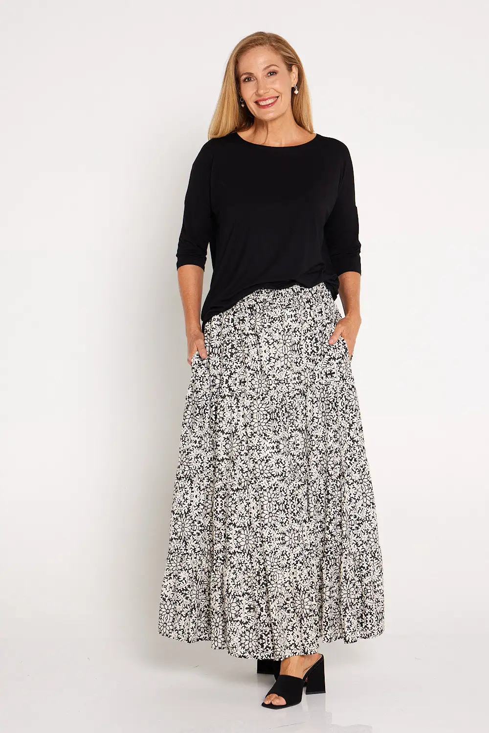 Clara Maxi Skirt - Fern Tapestry