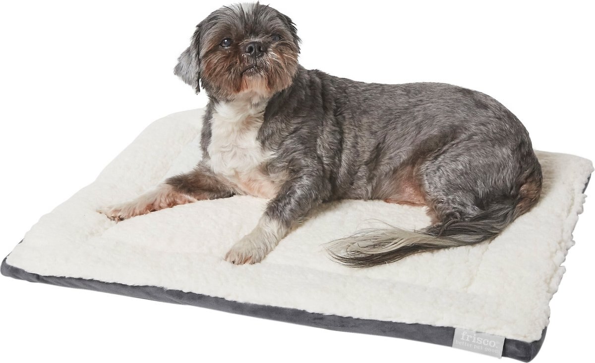 FRISCO Self Warming Pillow Rectangular Pet Bed, Gray, 24" Chewy chewy