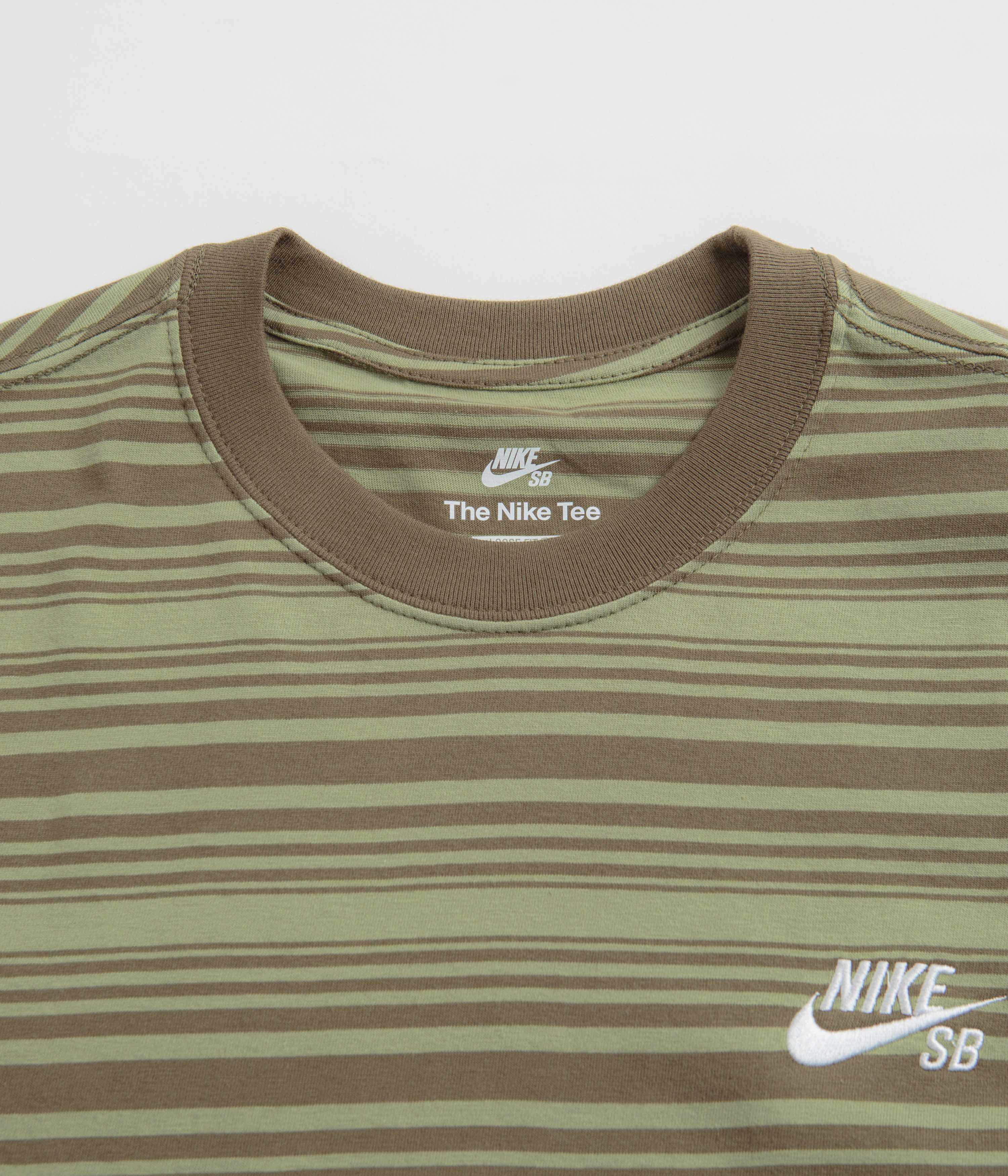 Nike SB Striped T-Shirt - Oil Green