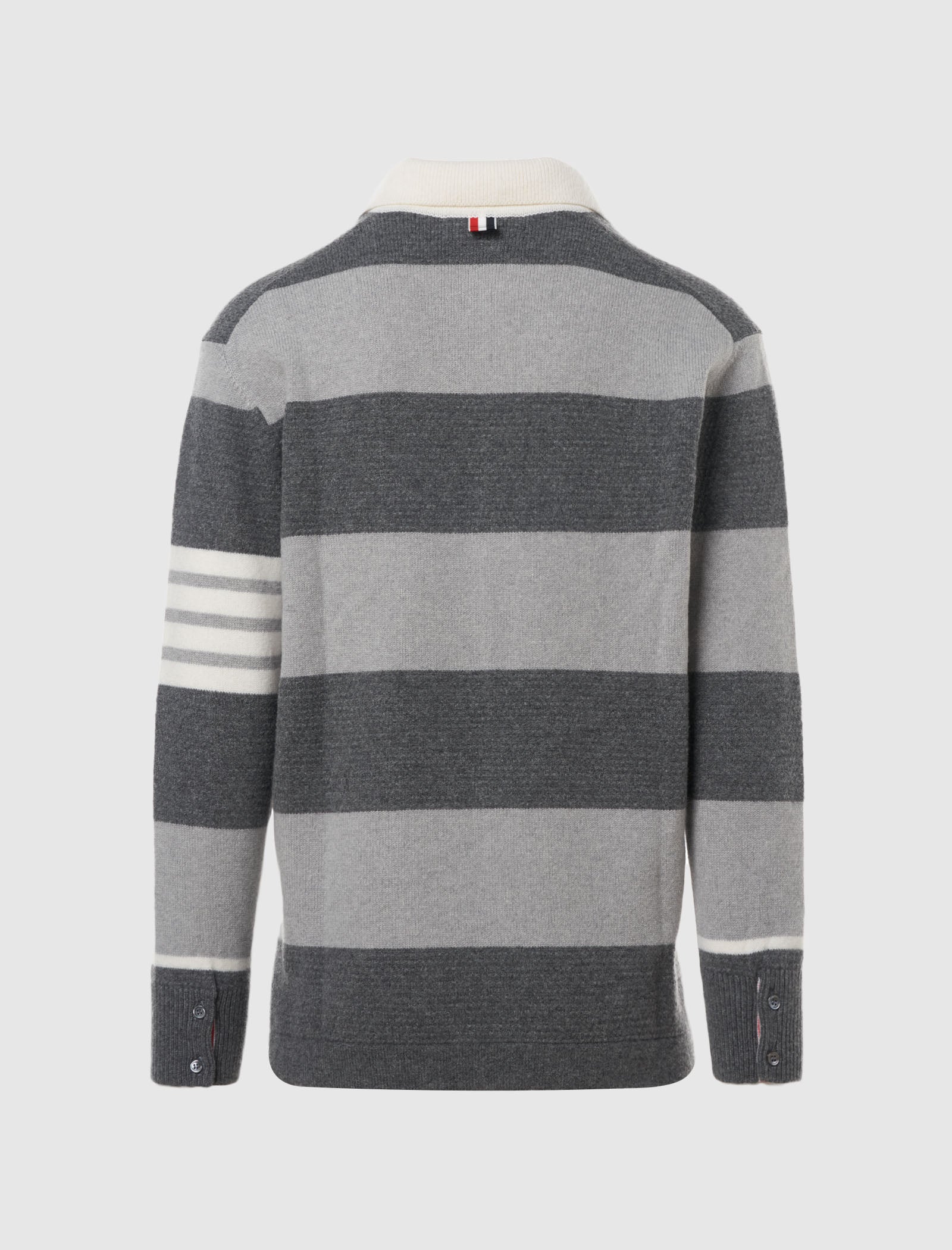 RUGBY STRIPE LONG SLEEVE POLO