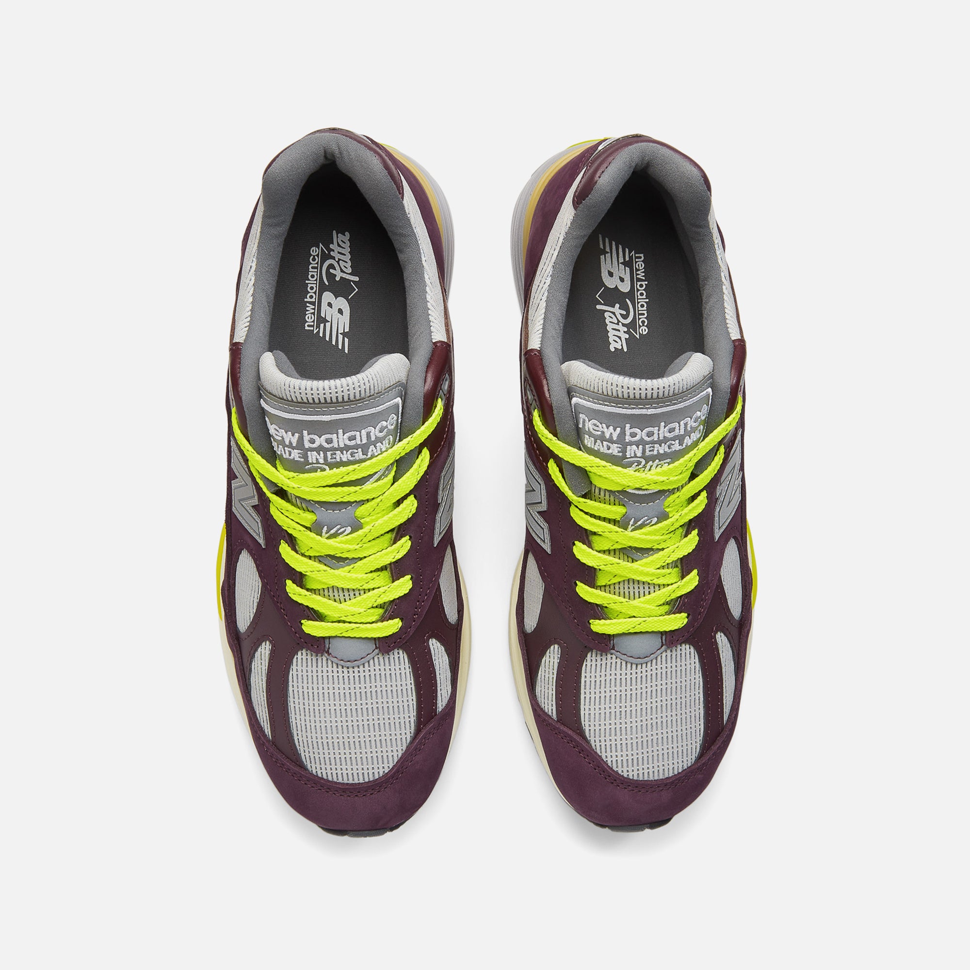 New Balance x Patta Made in UK 991v2 - Burgundy / Silver