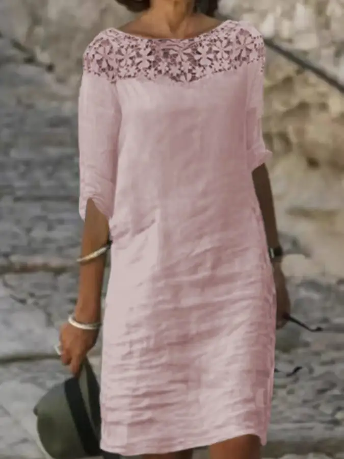3/4 Sleeve Lace Casual Dress