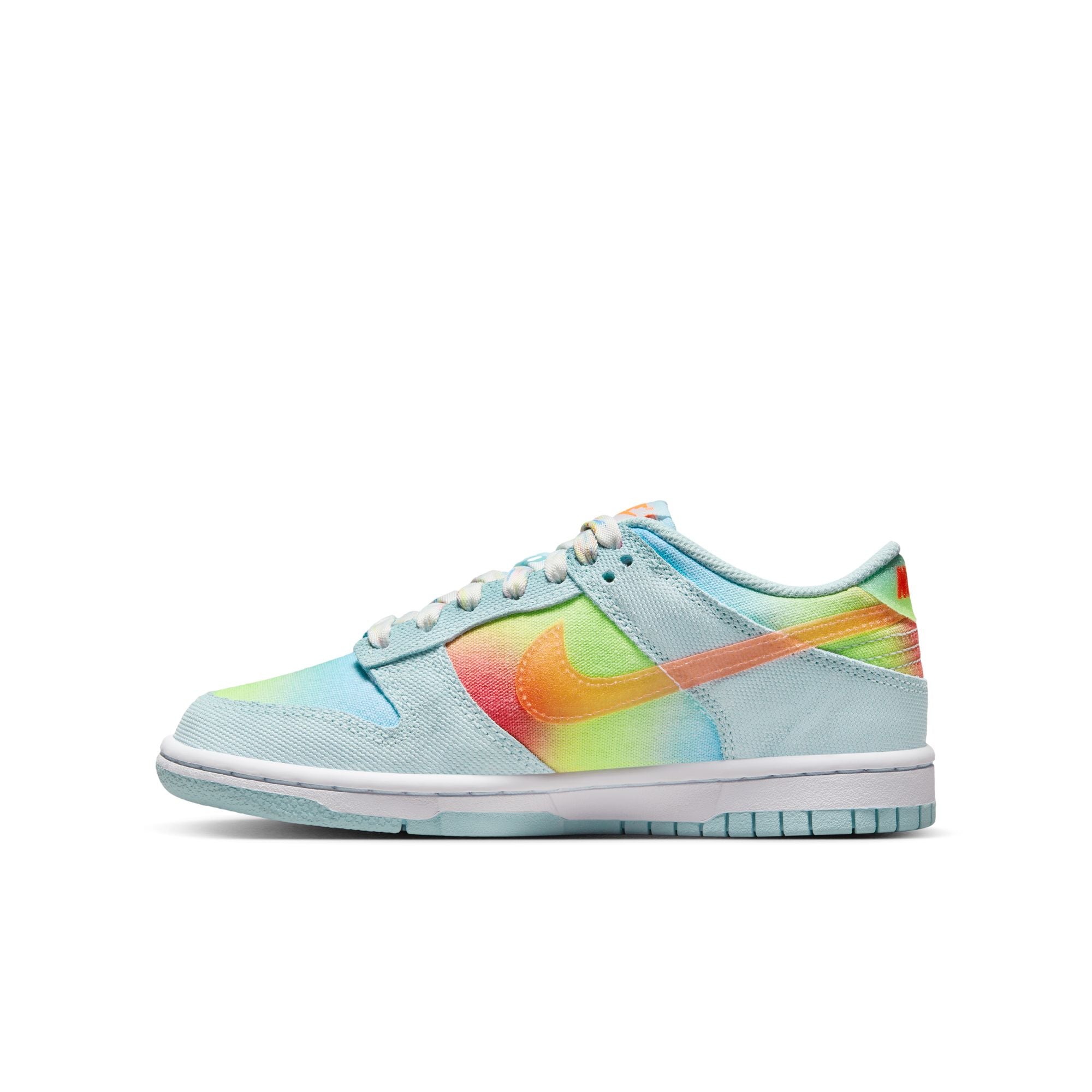 Grade School Nike Dunk Low BG GS glacier blue/total orange-LT lemon twist HF4797-474