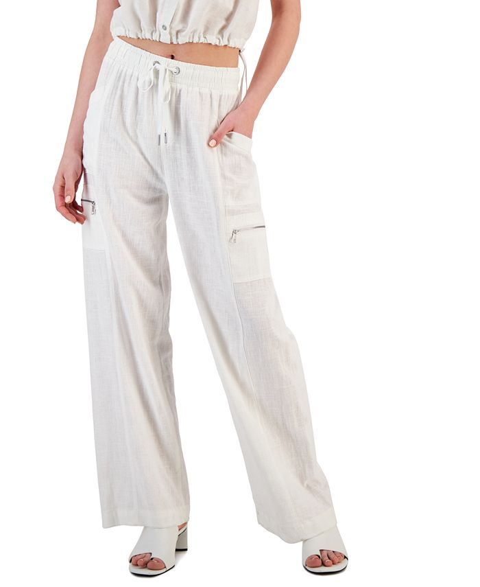 Women's Wide-Leg Pull-On Cargo Pants