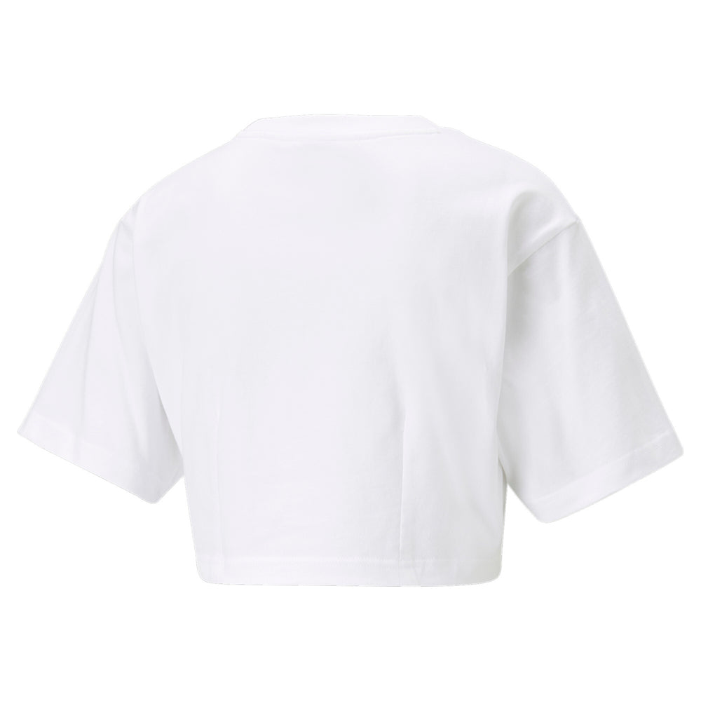 Dare To Cropped Relaxed Crew Neck Short Sleeve T-Shirt