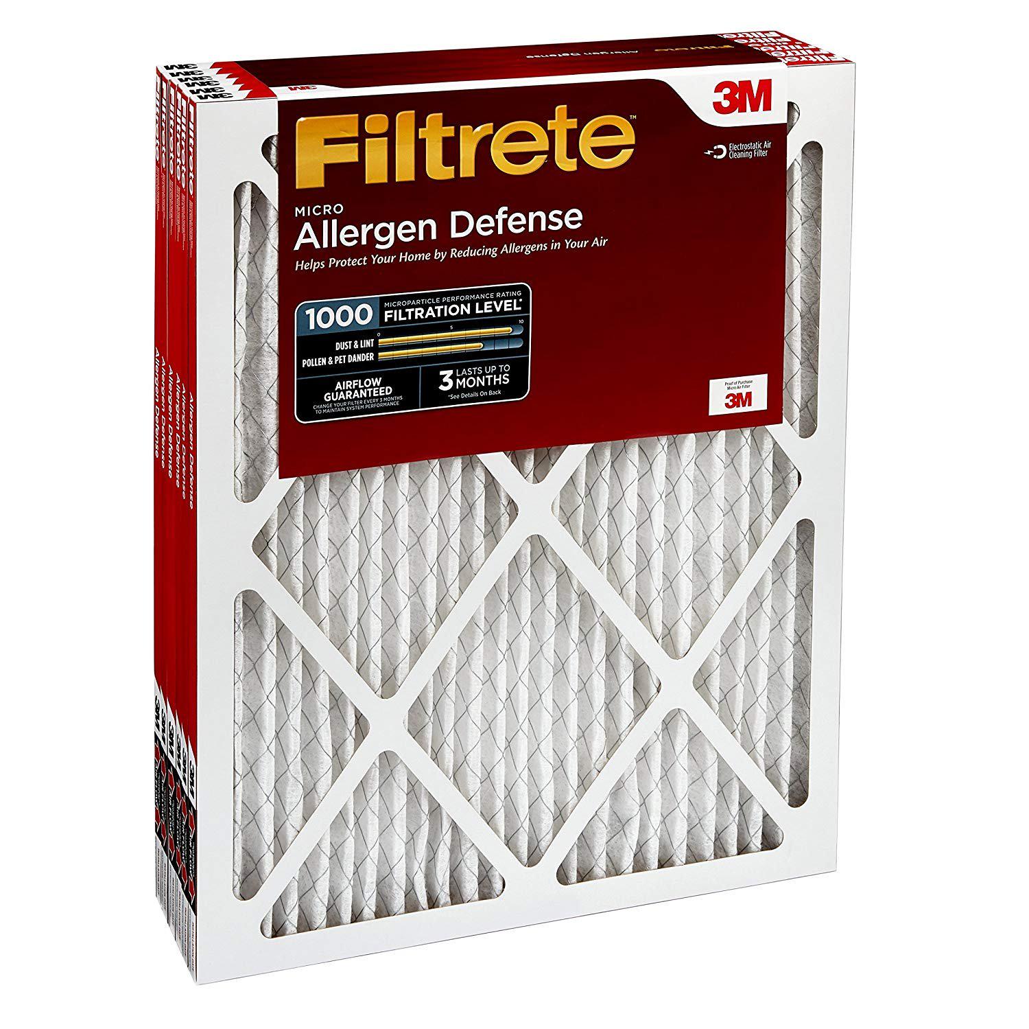 Filtrete AD24-6PK-1E Air Filter， 14 x 30 x 1， White， 6