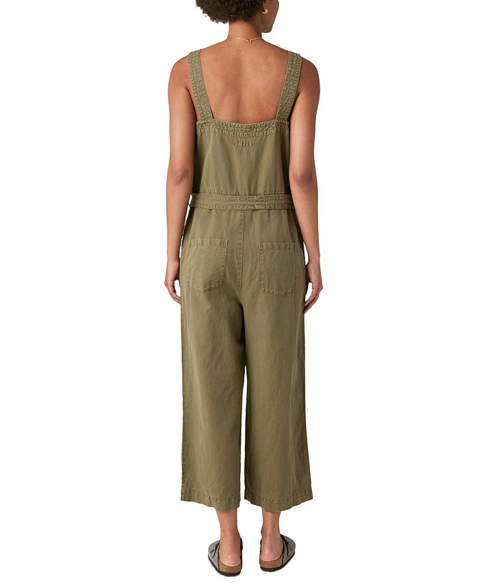 Women's Button-Front Belted Jumpsuit