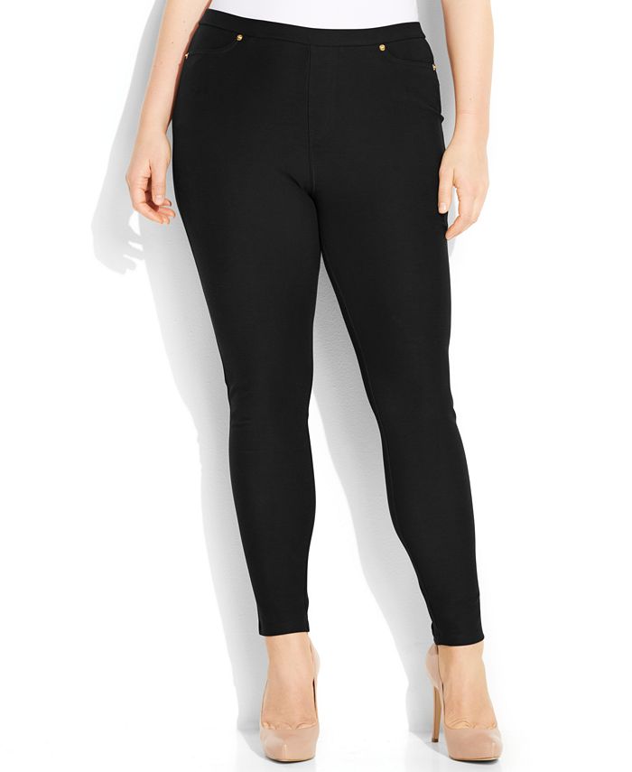 Plus Size High Rise Pull-On Skinny Pants