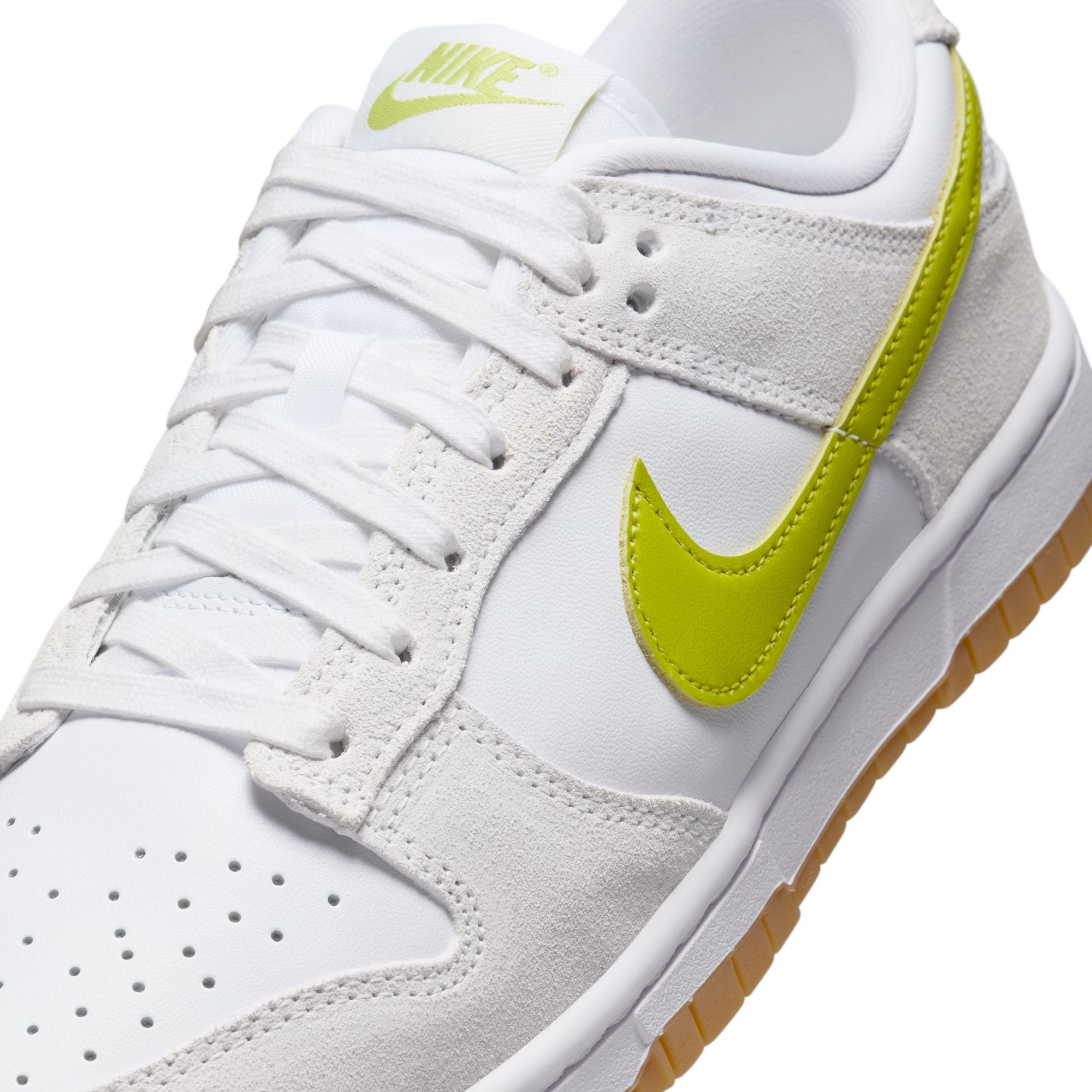 Women's Nike Dunk Low White Bright Gum Yellow HJ7335-133