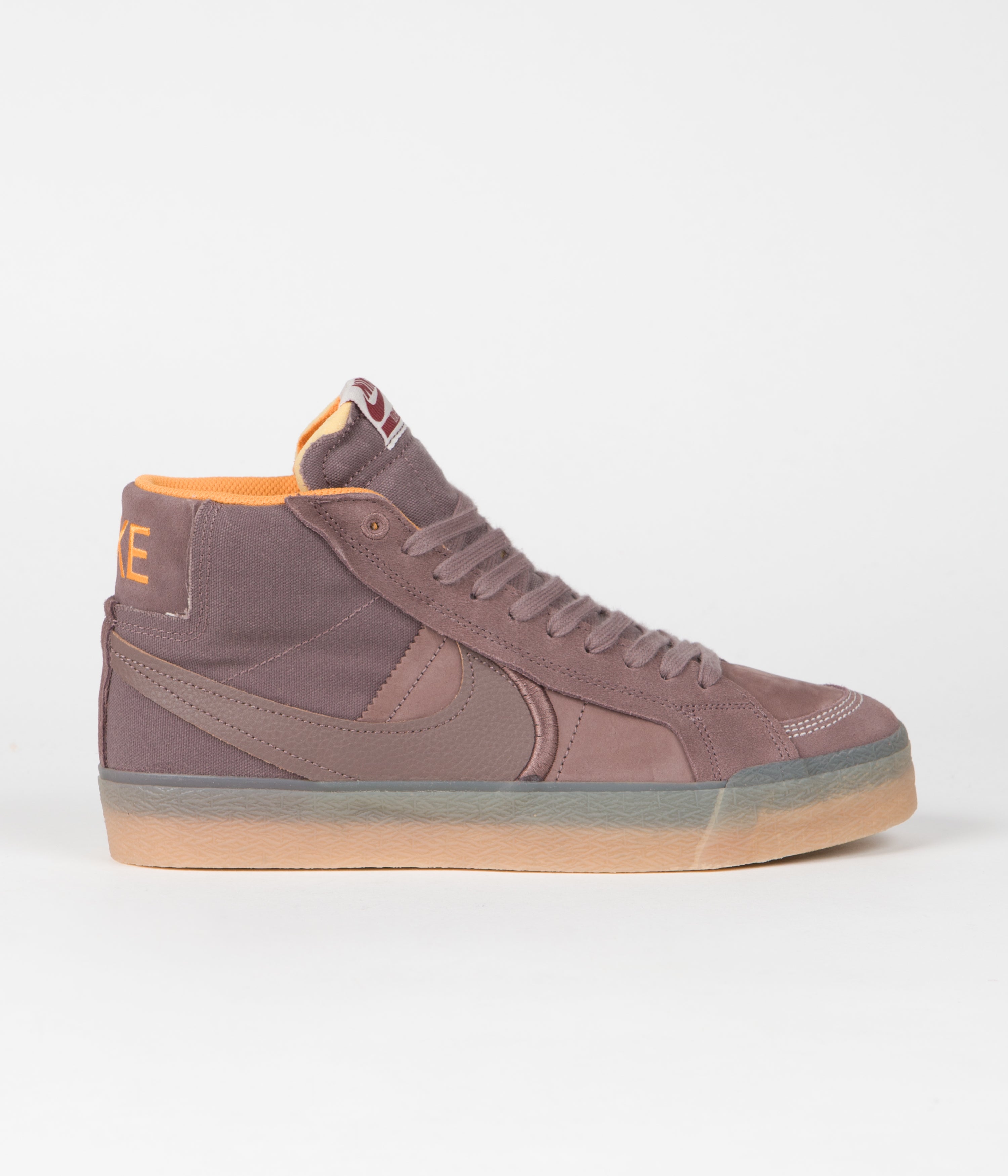 Nike SB Blazer Mid Premium Shoes - Plum Eclipse / Plum Eclipse - Kumquat