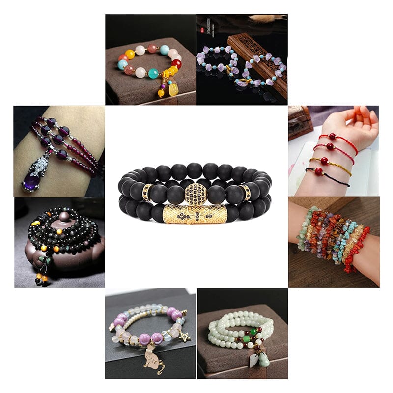 Natural Round Beads Bracelet (40pcs)